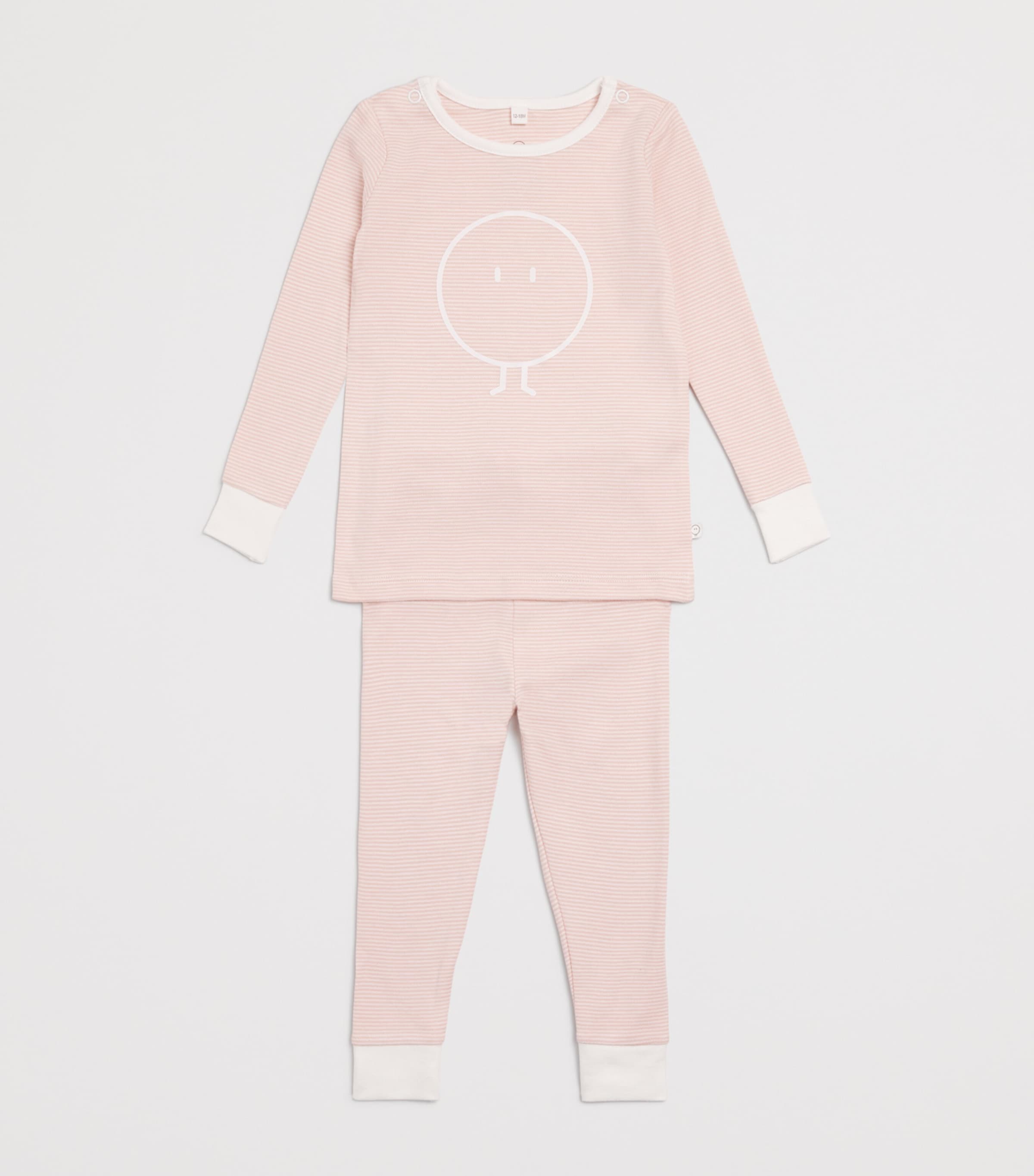 Bamboo-Blend Snoozy Pyjama Set (12-24 Months) BLUSH STRIPE Image 3