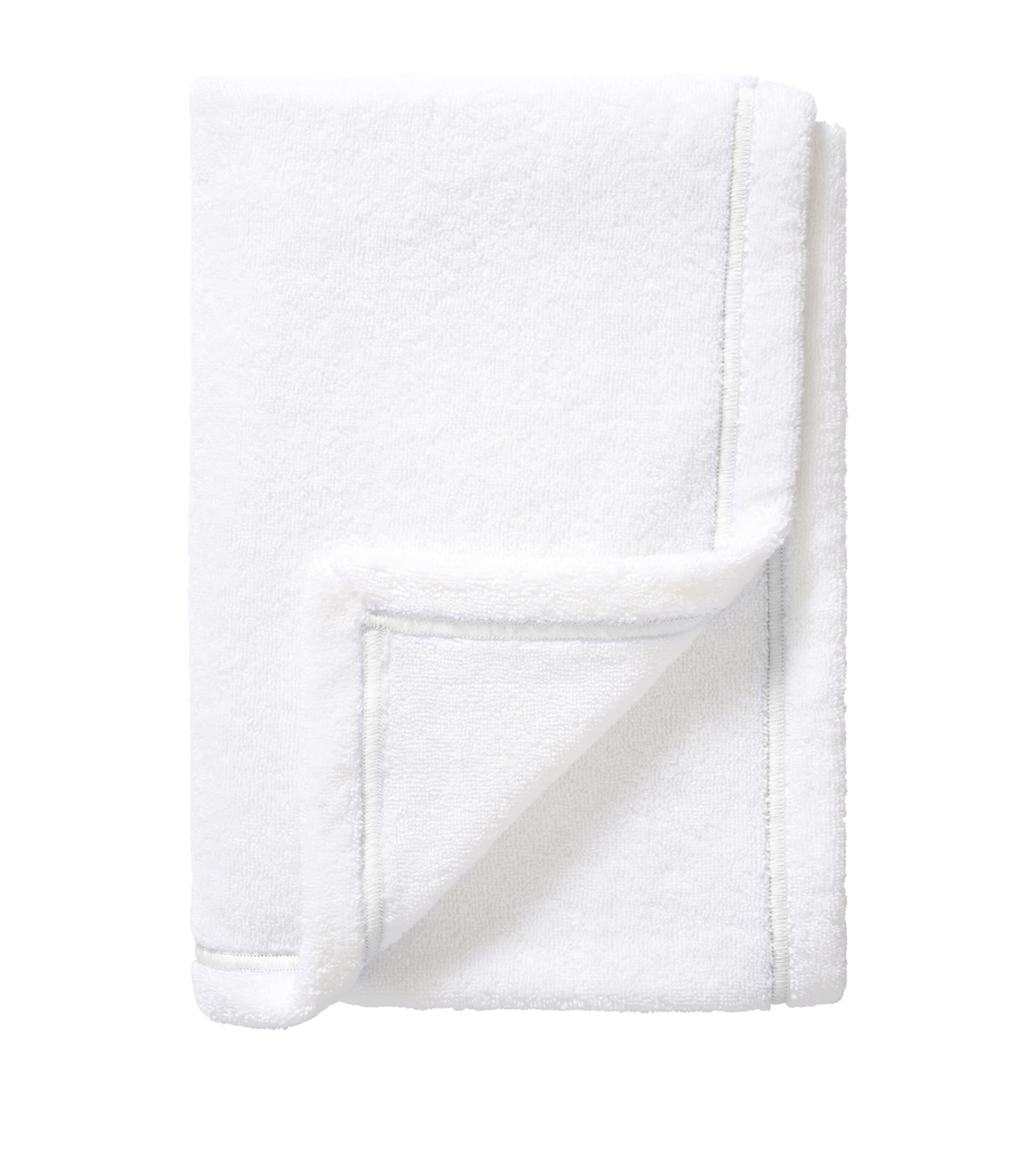 Yves Delorme Couture Duetto Blanc Hand Towel (55cm x 100cm) Blanc Image 2