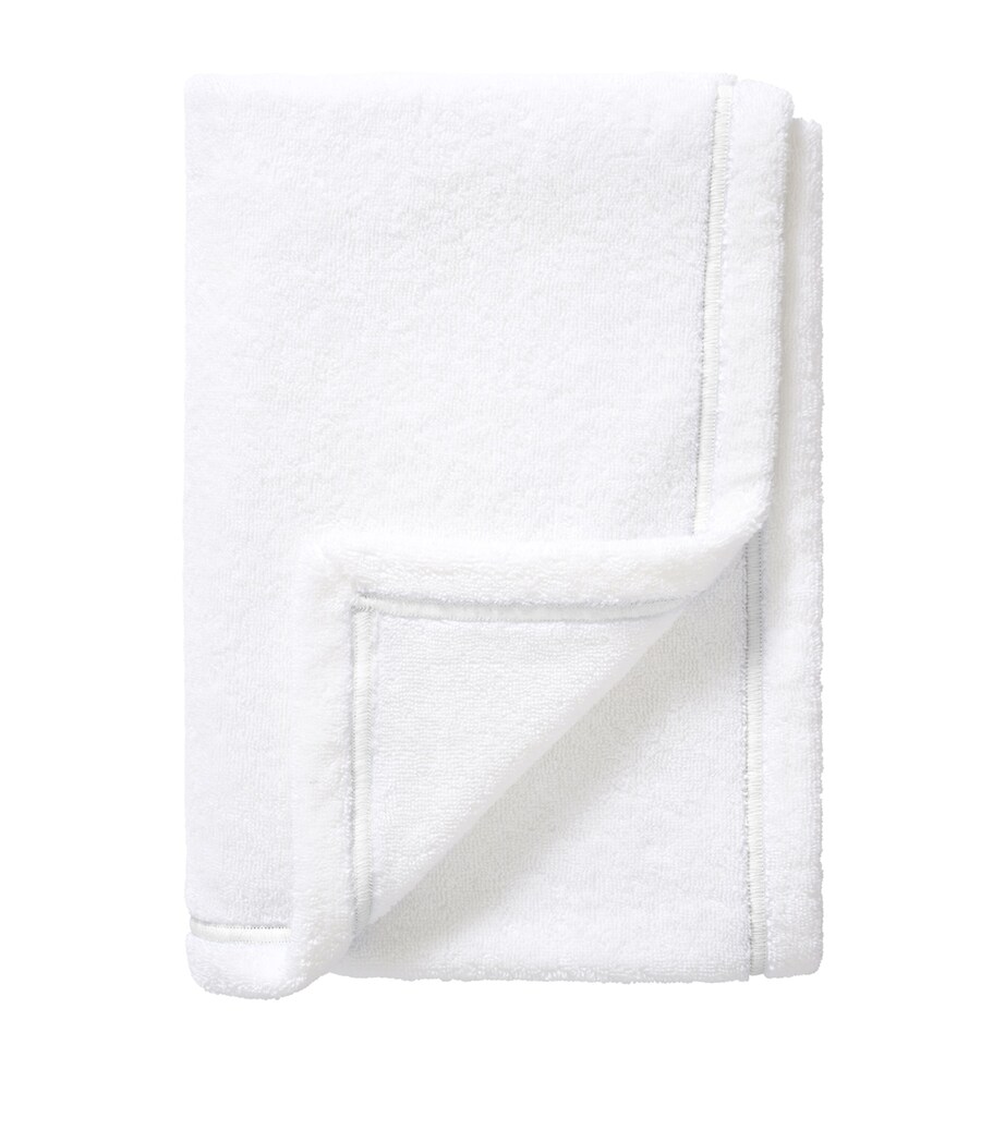 Yves Delorme Couture Duetto Blanc Hand Towel (55cm x 100cm) Blanc Image 2
