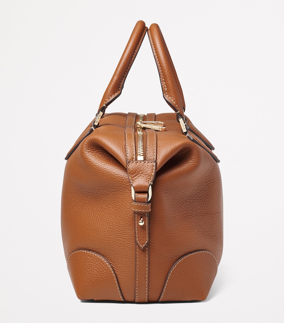 Leather Hudson Bowling Bag TAN Image 3