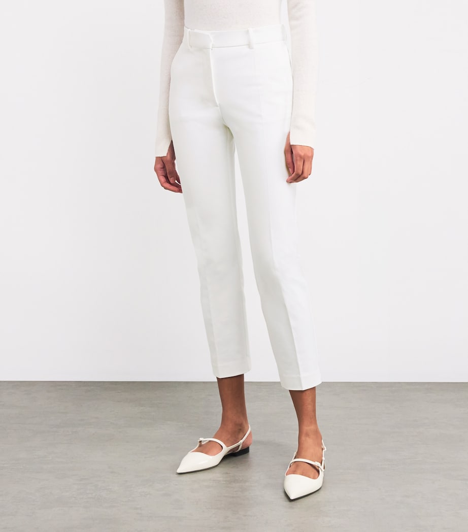 Gabardine Stretch Coleman Trousers WHITE Image 3