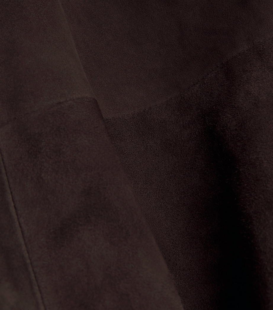 Suede Midi Skirt 204 DARK CHOCOLATE Image 5