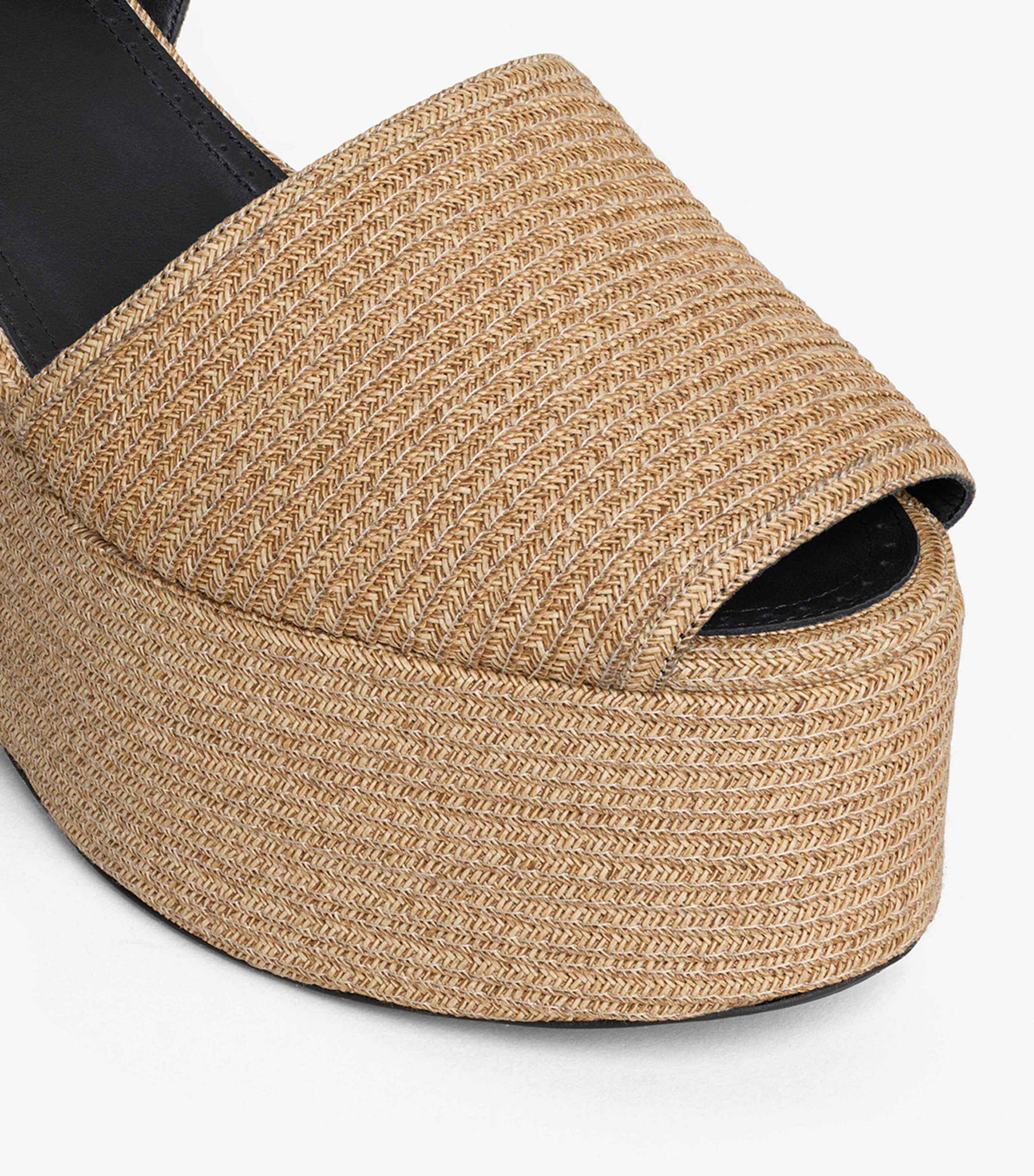 Straw Wedge Sandals 110 NATUREL Image 4