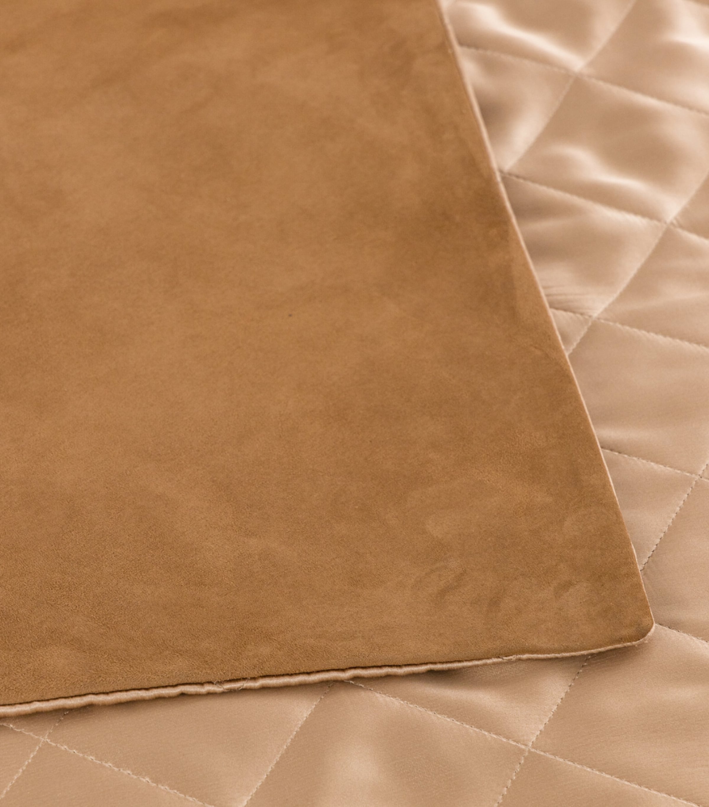 Frette Suede Bed Runner (120cm x 260cm) Camel Image 4