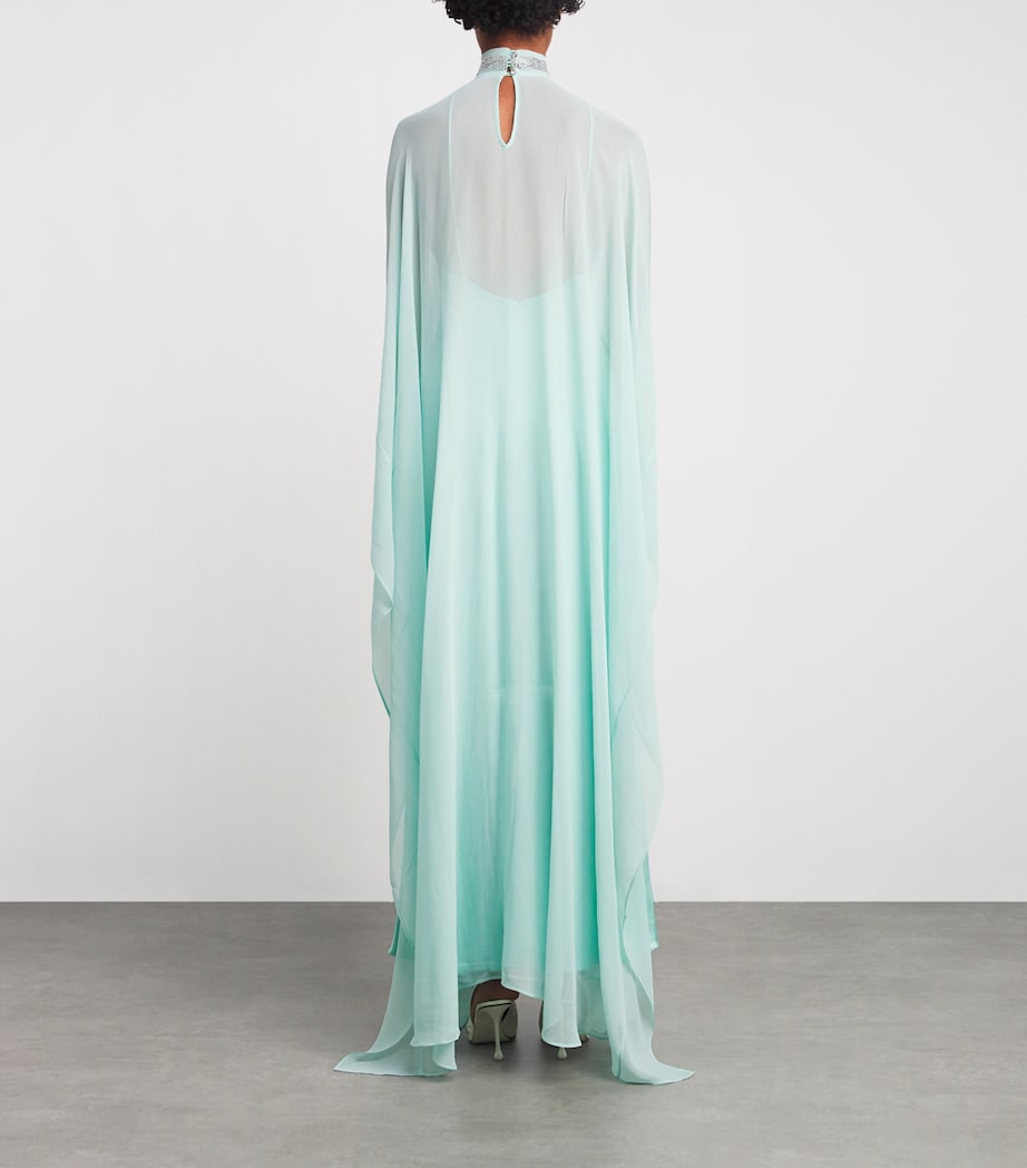 Silk Parthenon Kaftan Gown ACQUA Image 3