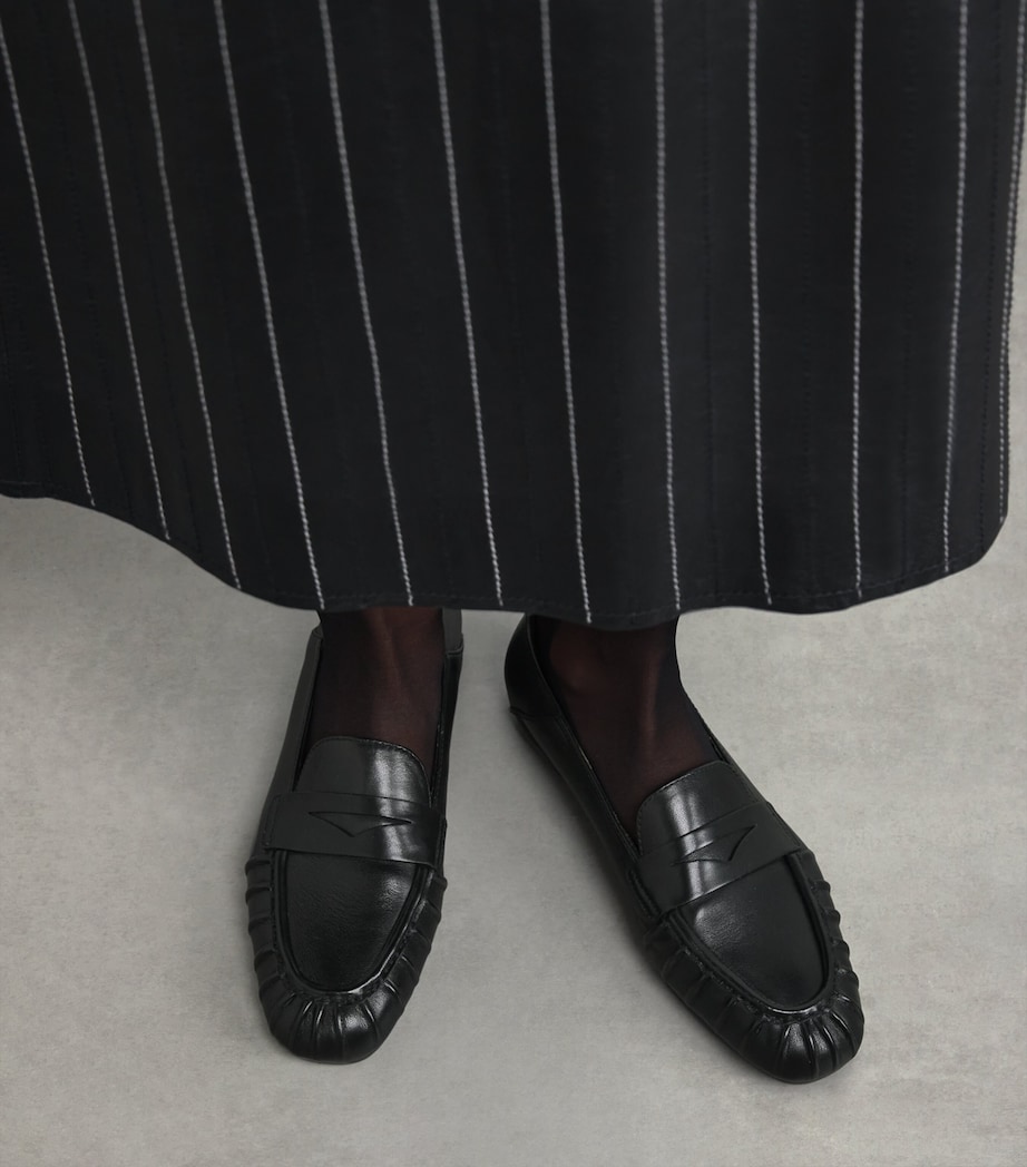 Leather Brooks Loafers BLACK Image 2