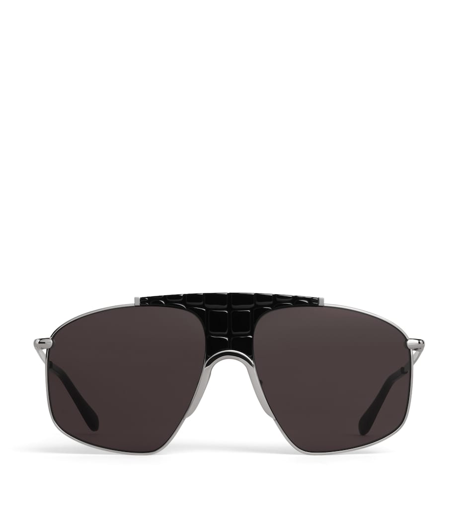 Alaïa Metal Aviator Mask Sunglasses Argent/gris Image 1