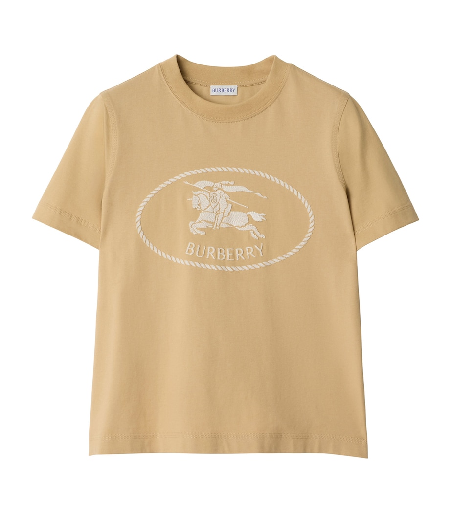 Cotton Knight Stamp T-Shirt FLAX Image 1