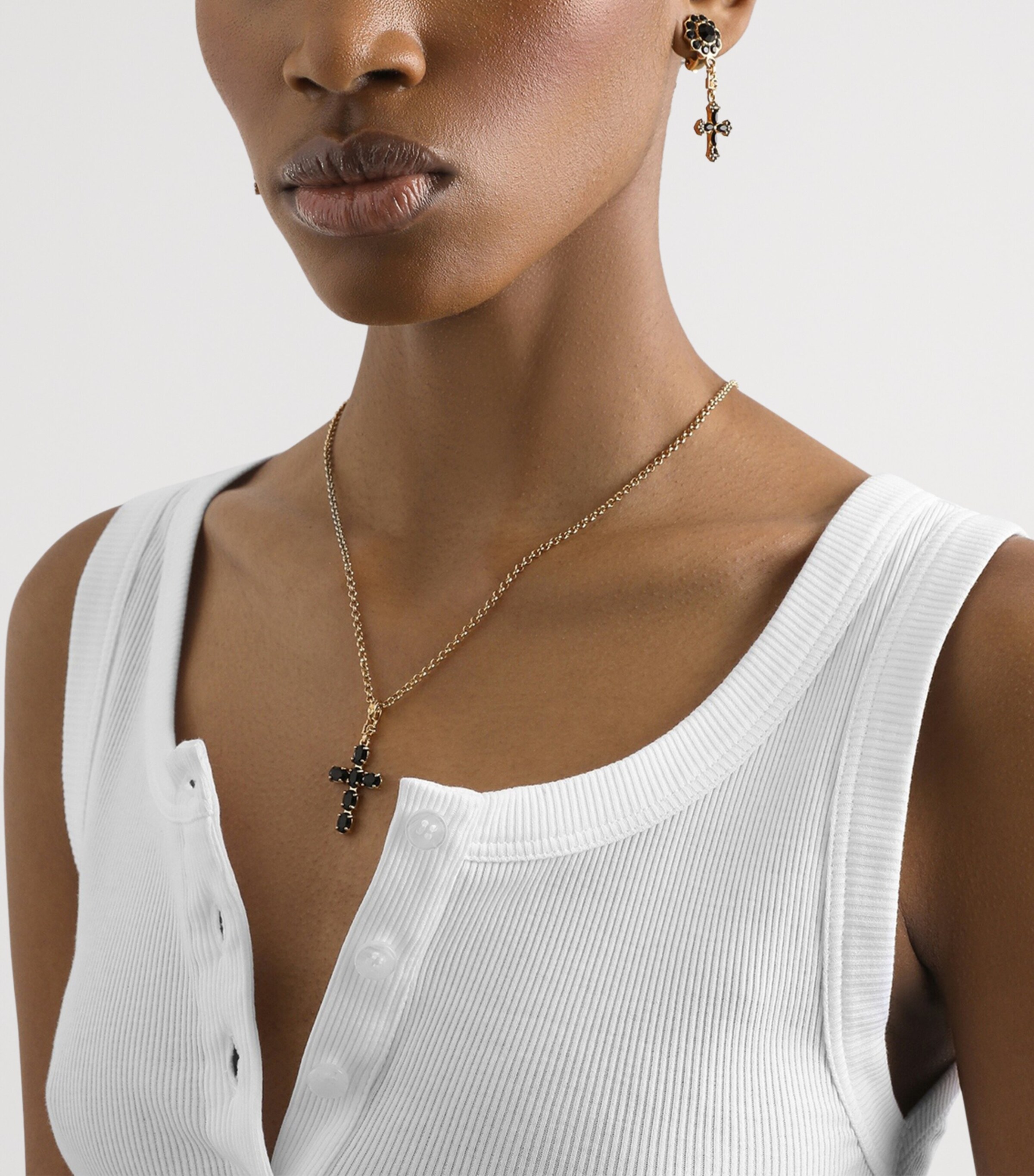 Dolce&Gabbana Multi Cotton Buttoned Tank Top | Harrods US