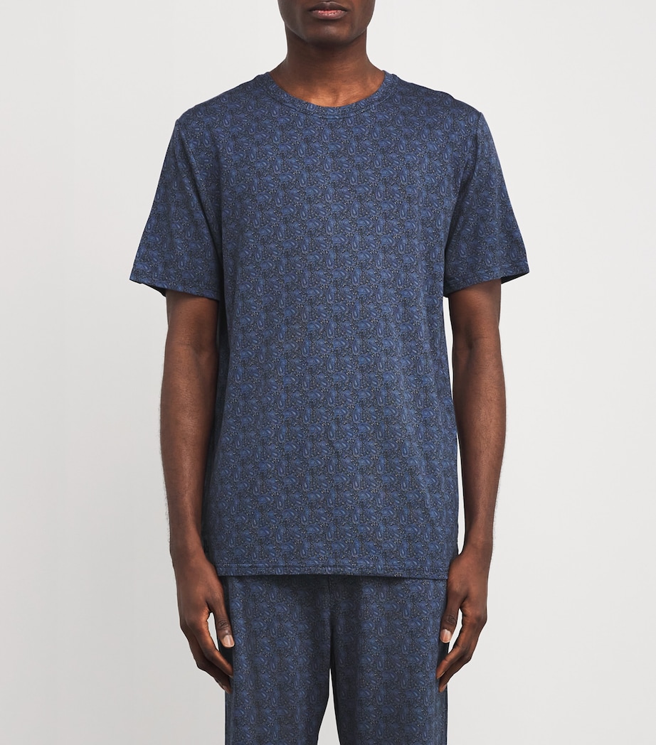 Jersey Printed Contrast T-Shirt HENRY NAVY/MID GREY Image 3