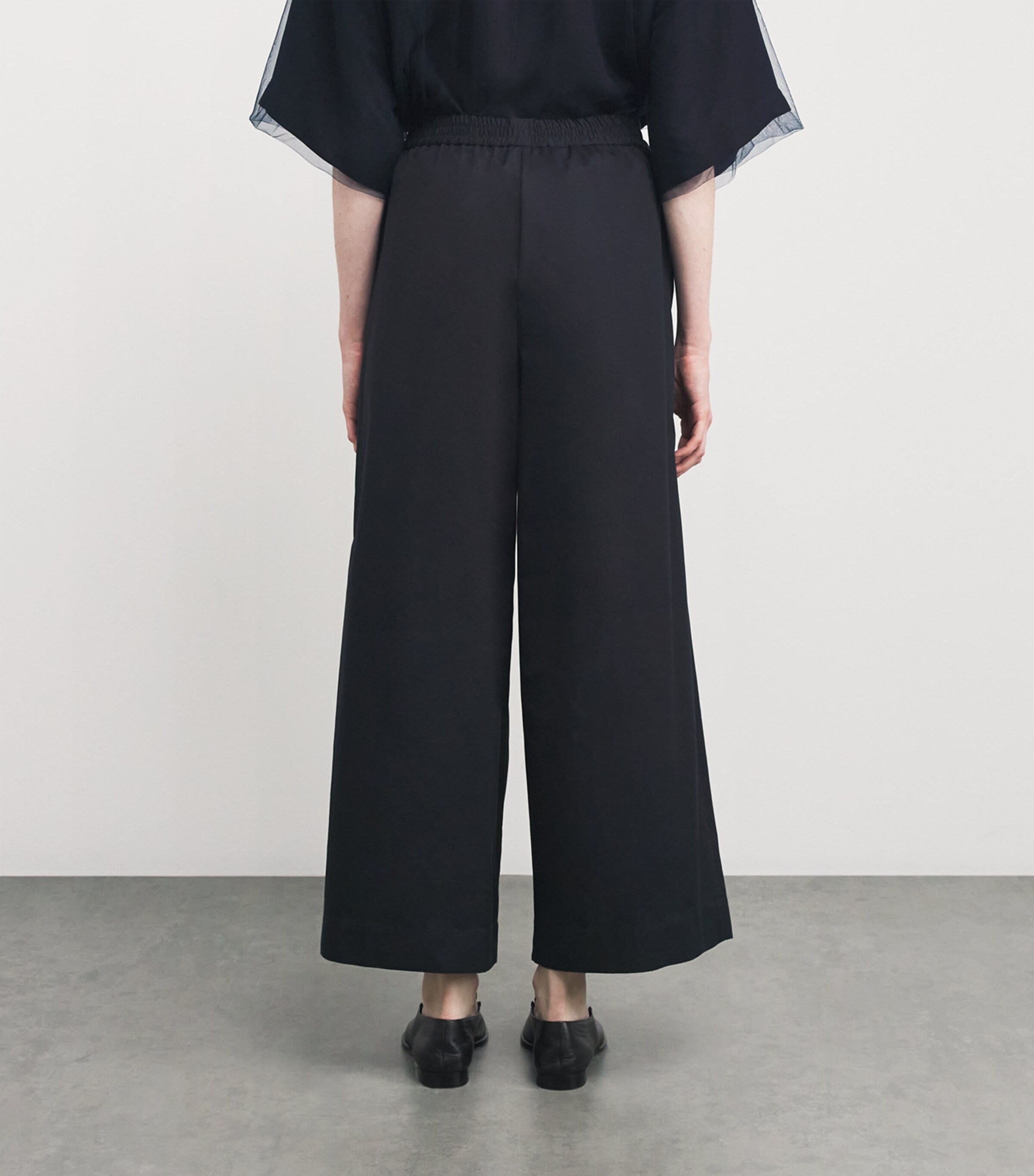 Fabiana Filippi Womens Cotton Wide-Leg Trousers Blu Notte Image 4