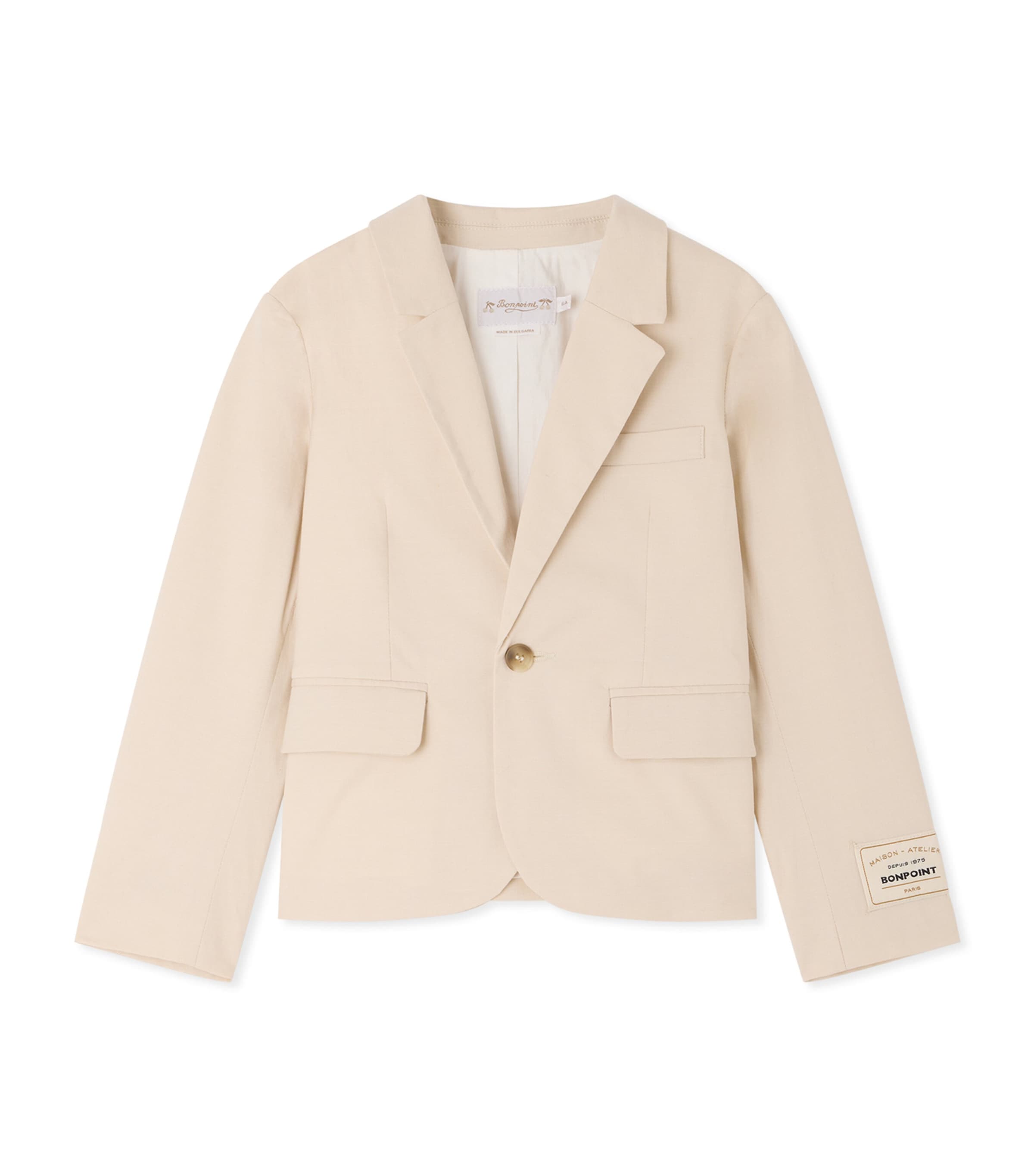 Bonpoint Cotton-Blend Aristide Blazer (10-14 Years) Ecru Image 1