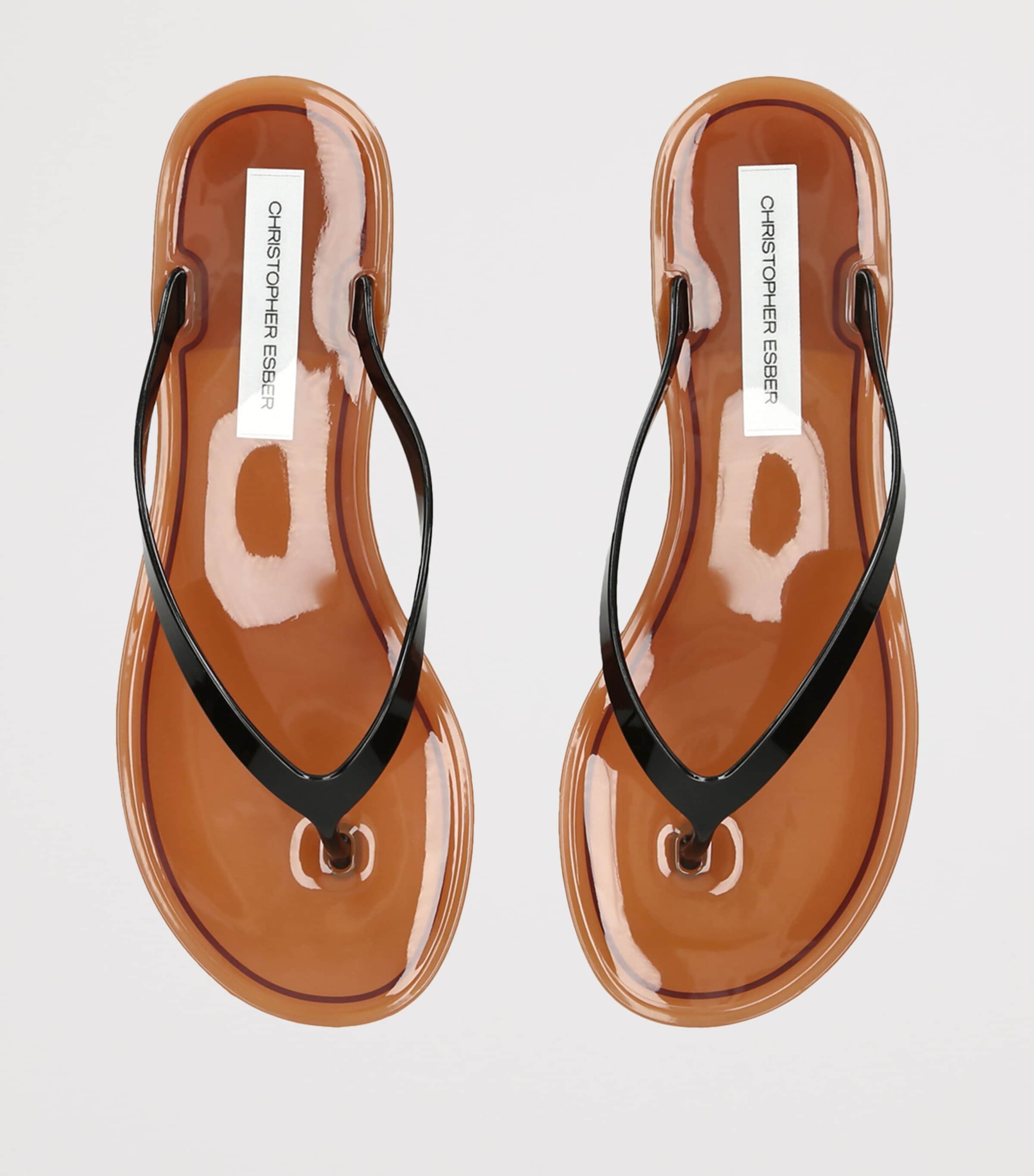 Christopher Esber Jo Flip Flops Bronze Com Image 3