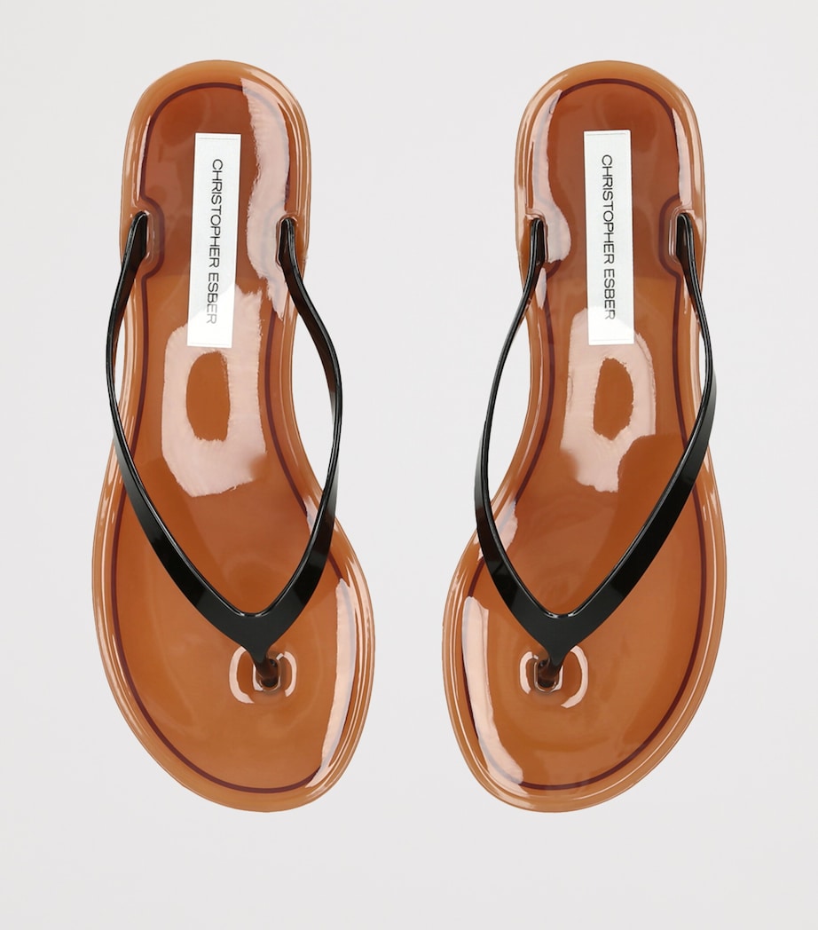 Christopher Esber Jo Flip Flops Bronze Com Image 3