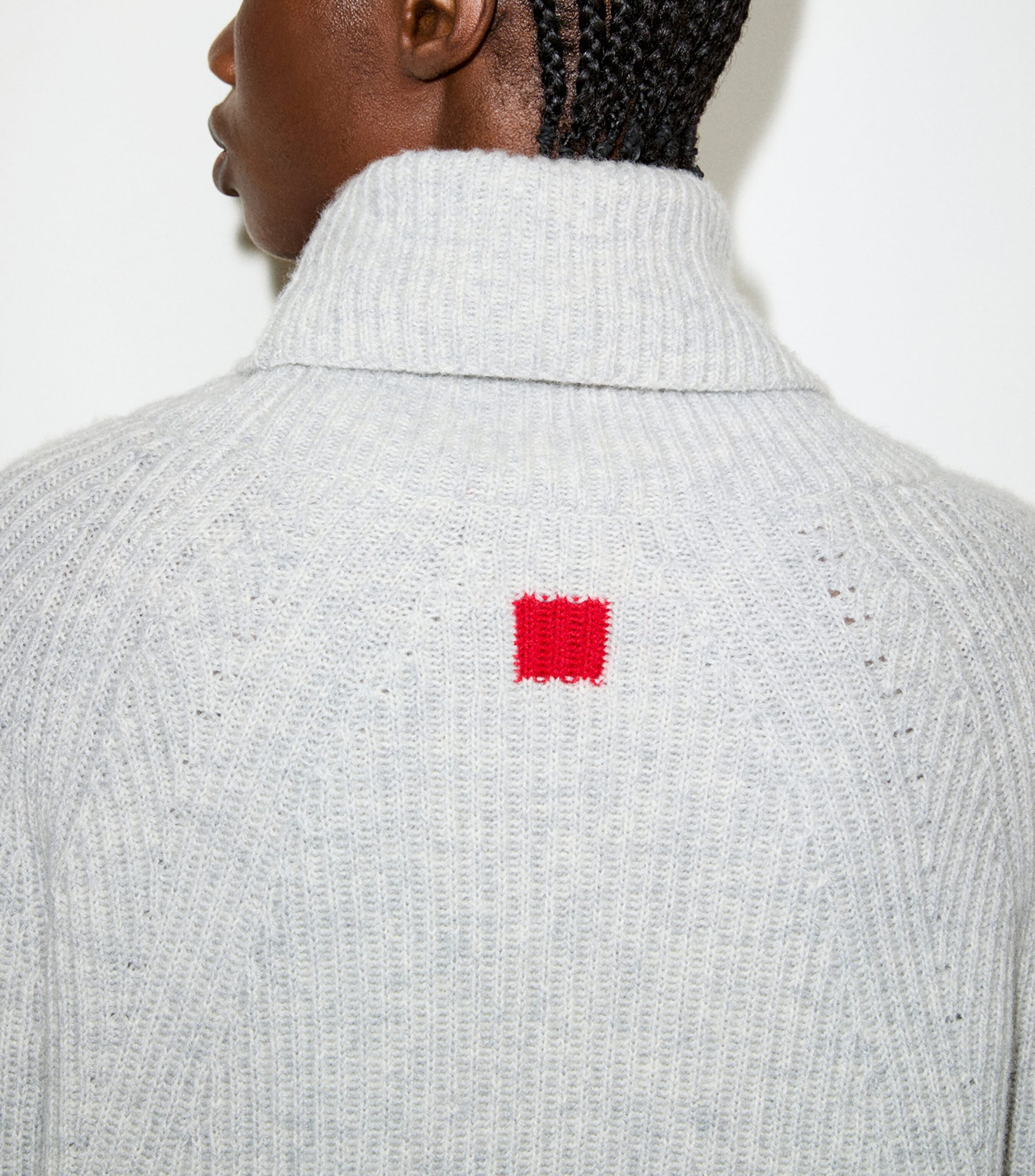 MAX&Co. Womens Wool-Cashmere Rollneck Sweater Light Grey Image 6