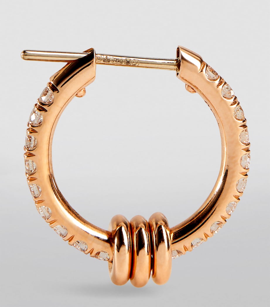 Spinelli Kilcollin Rose Gold and Pavé White Diamond Hoop Earrings Rose Gold Image 3