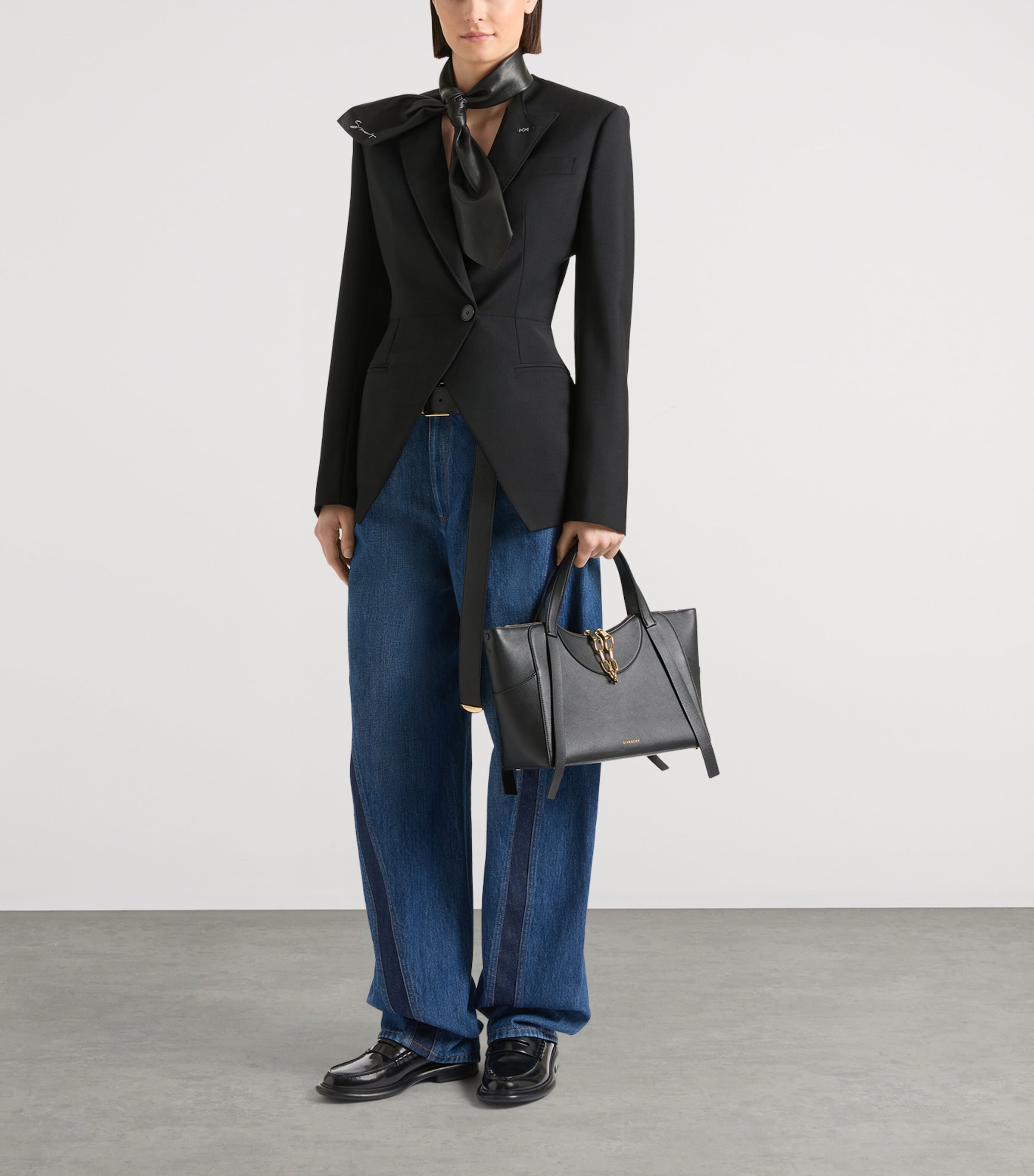 Givenchy Womens Wool-Mohair Wrap Blazer Image 2
