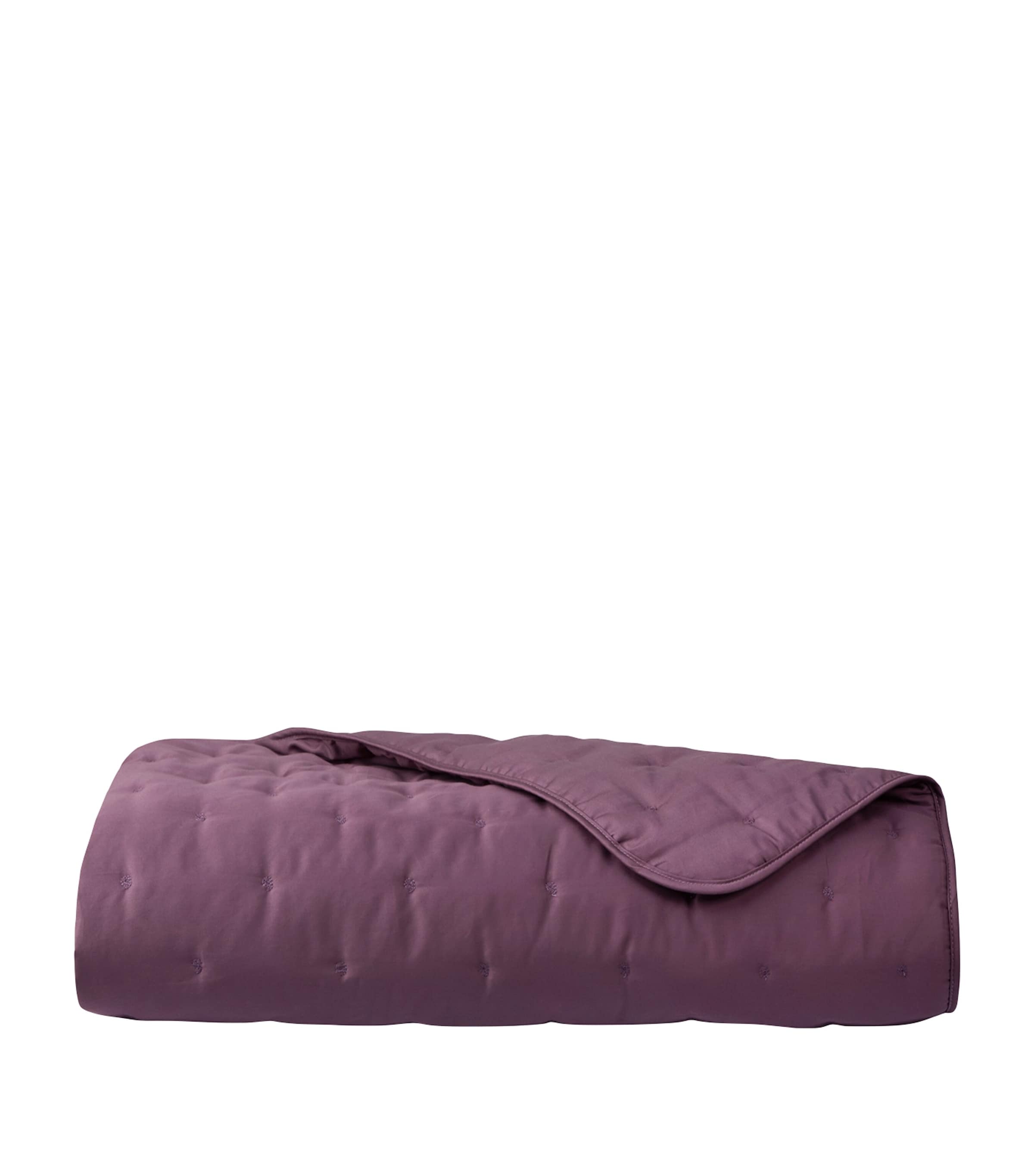 Yves Delorme Triomphe Double Bed Cover In Purple