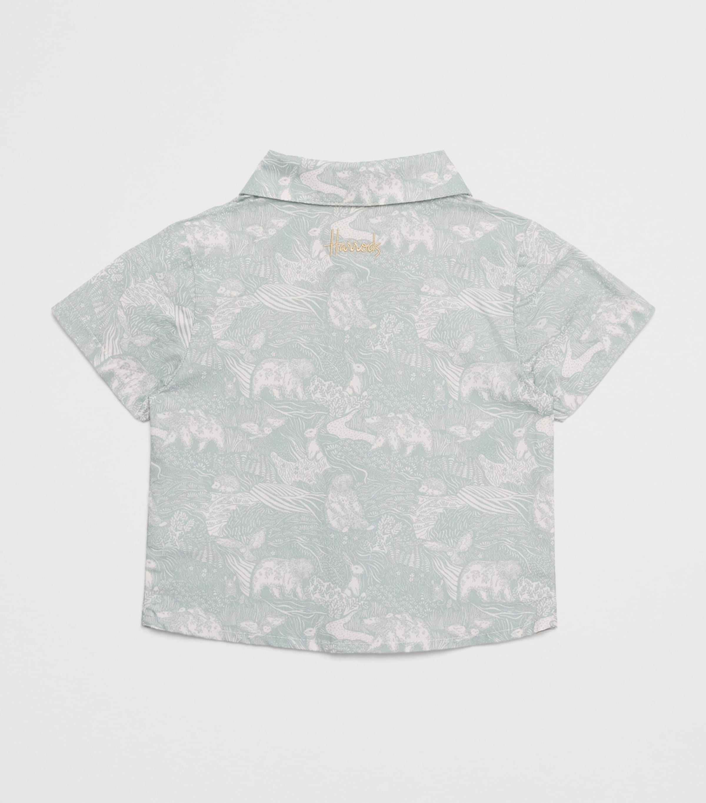 Harrods Woodland Print Shirt (0-18 Months) Green Image 2
