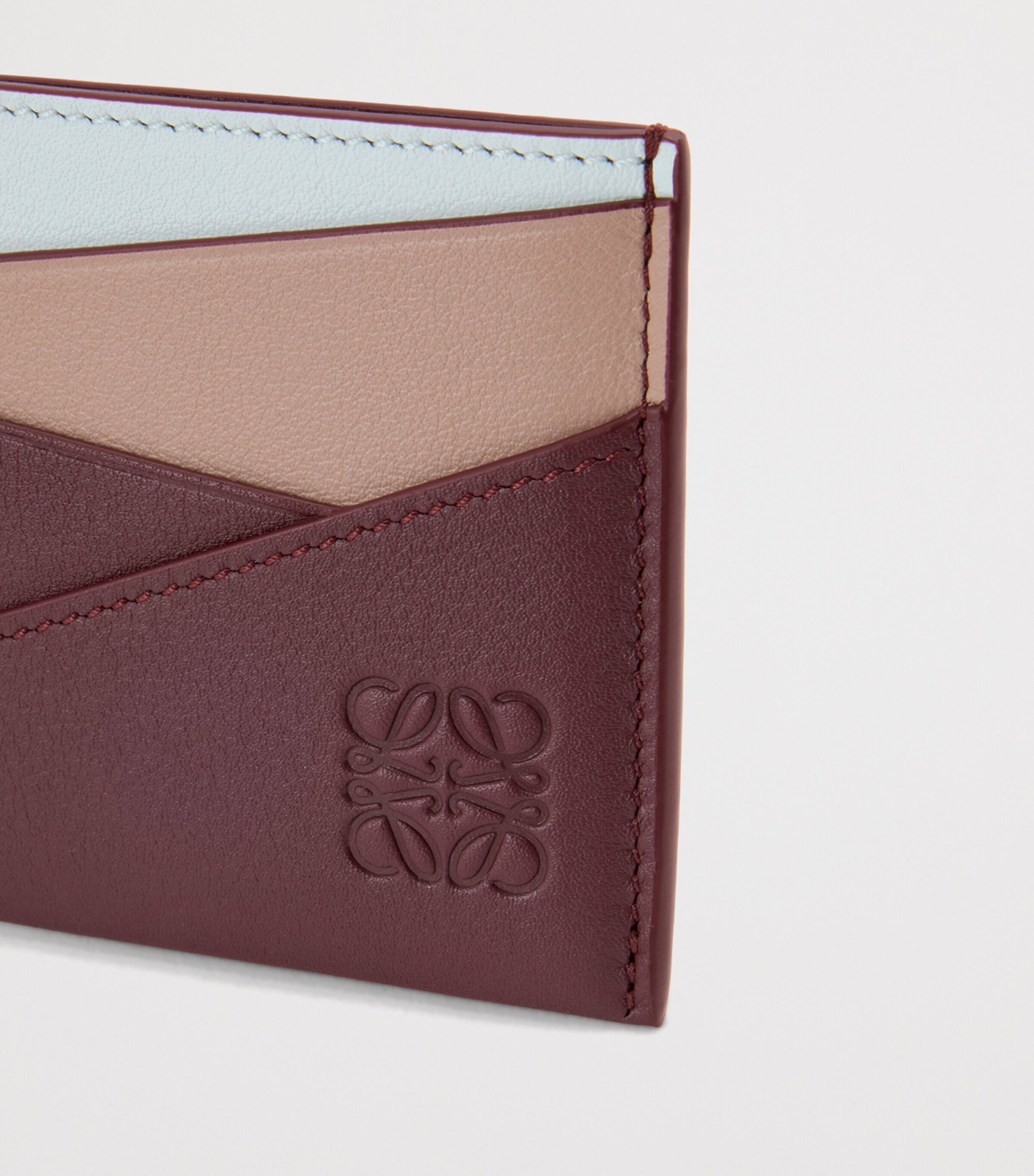 LOEWE Leather Puzzle Card Holder Frozen Dark Burgundy Image 4