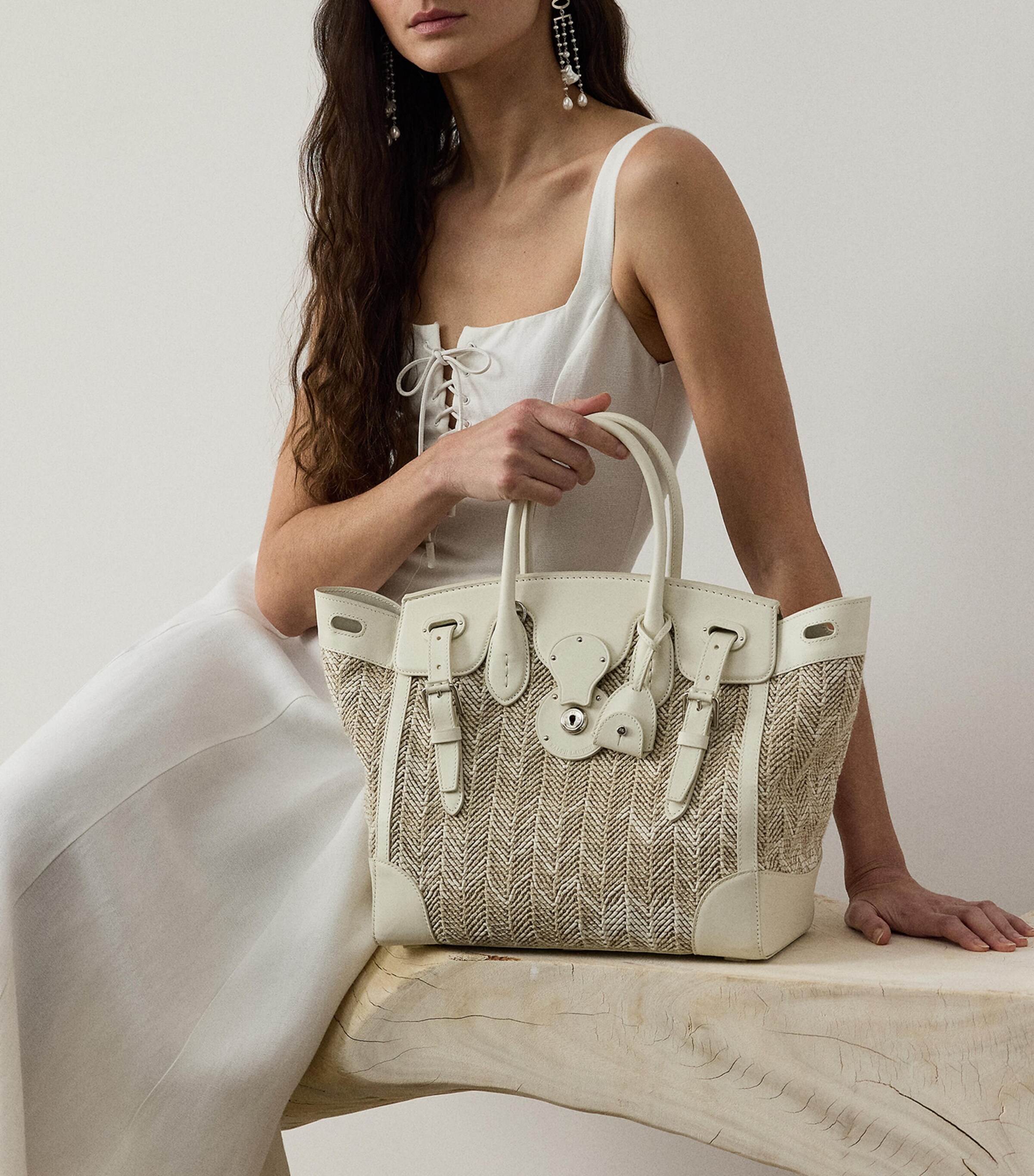 Canvas Soft Ricky 33 Top-Handle Bag LIGHT SAND Image 5