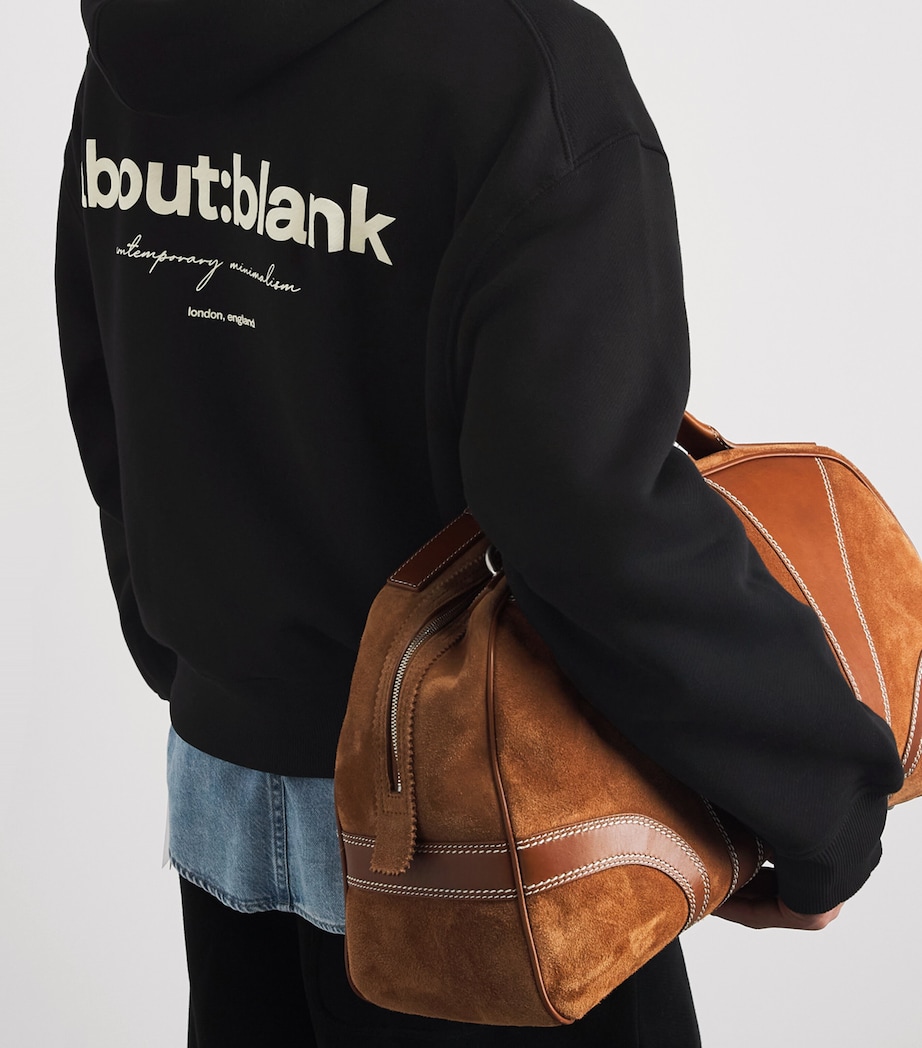 about:blank Mens Cotton Logo Hoodie Black Image 3