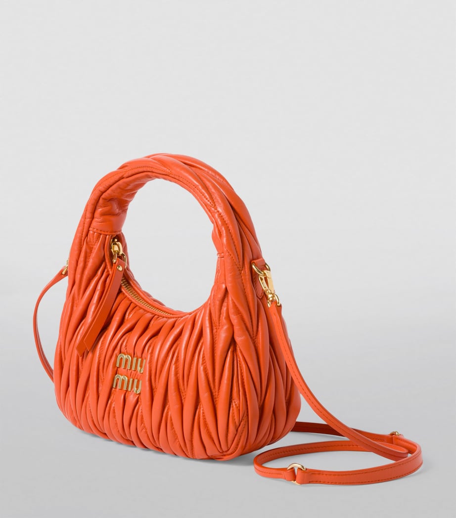 Small Matelassé Leather Wander Top-Handle Bag F0049 Image 4