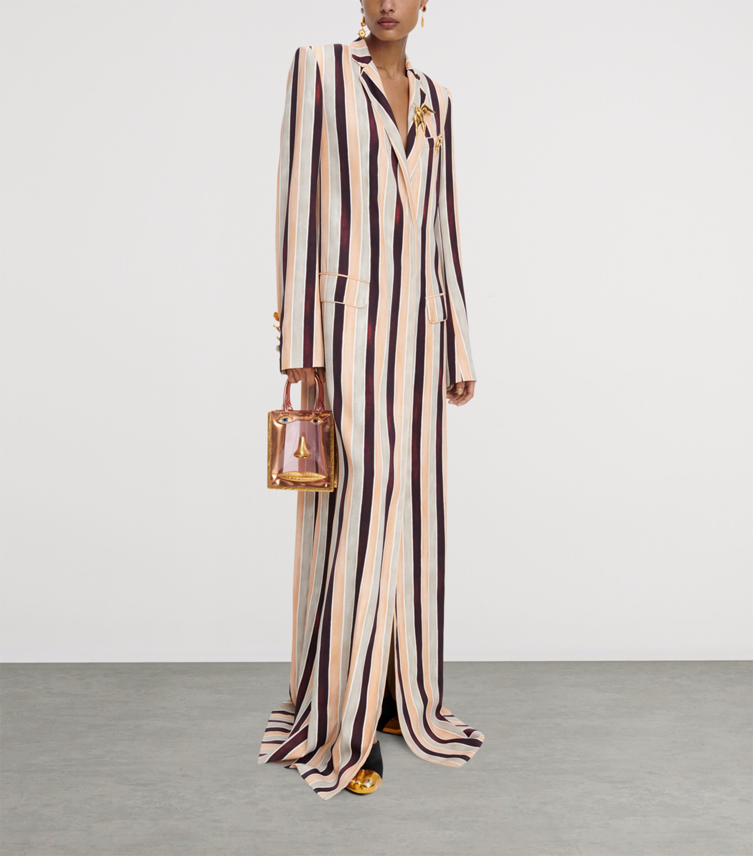 Schiaparelli Mini Vinyl Face Top-Handle Bag Gold/pink Image 2