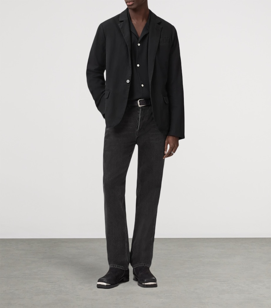 AllSaints Mens Organic Cotton Hanbury Blazer Black Image 2