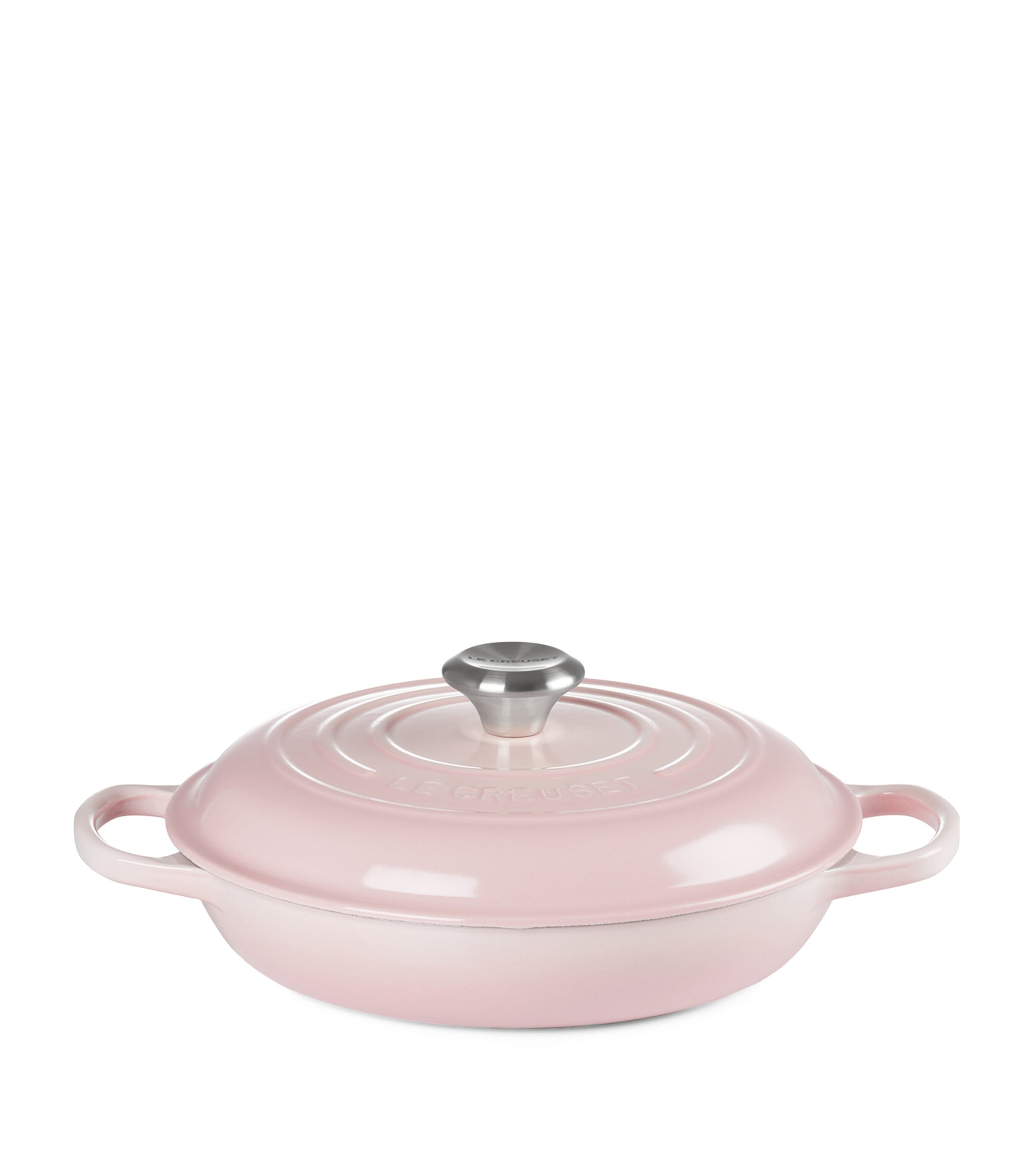 Le Creuset Cast Iron Shallow Casserole Dish (30cm) Shell Pink Image 5