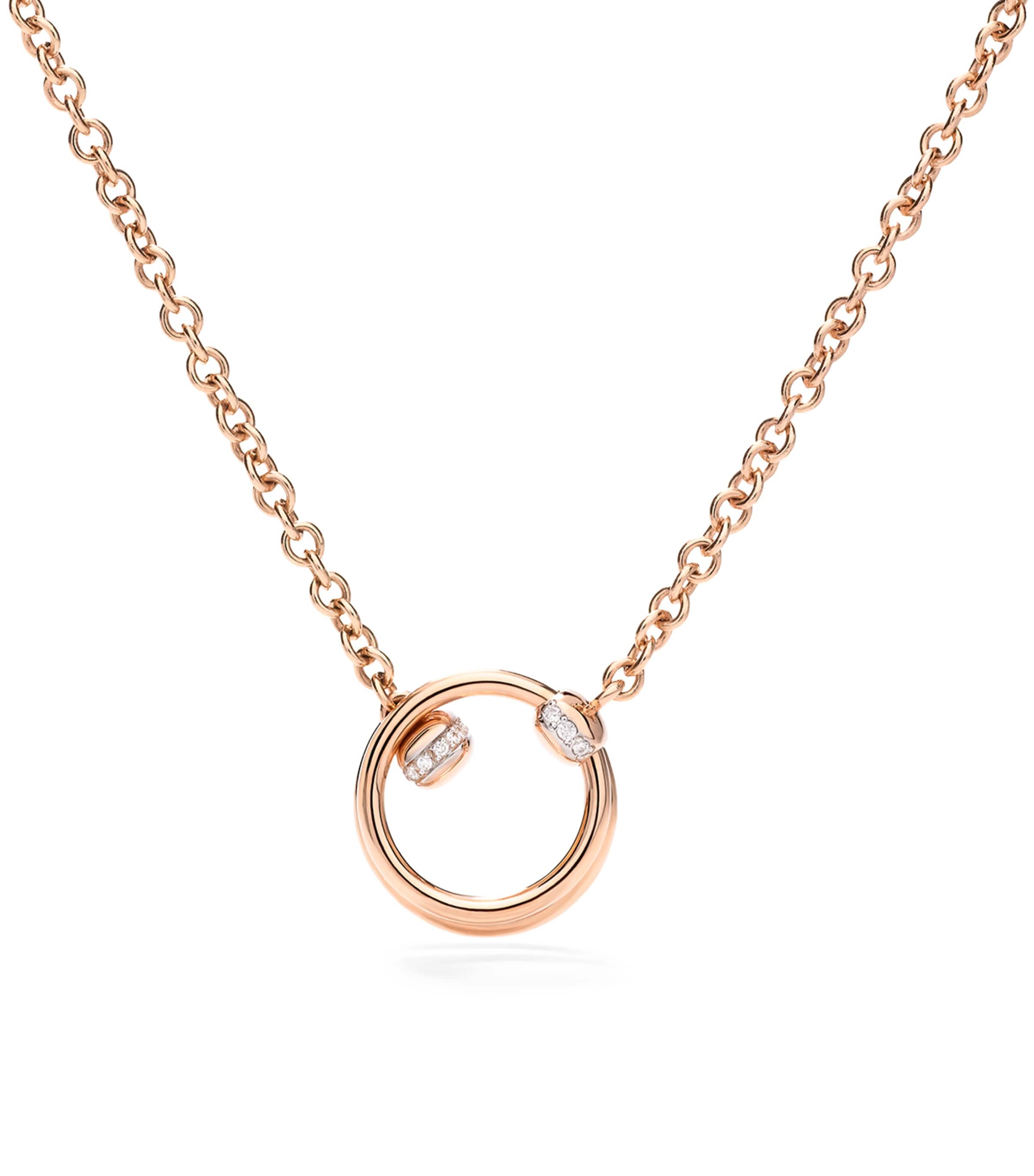 Pomellato Rose Gold And Diamond Together Necklace In Rose Gold
