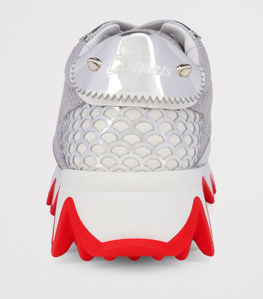 Mini Shark Leather-Mesh Sneakers CN1H Image 4