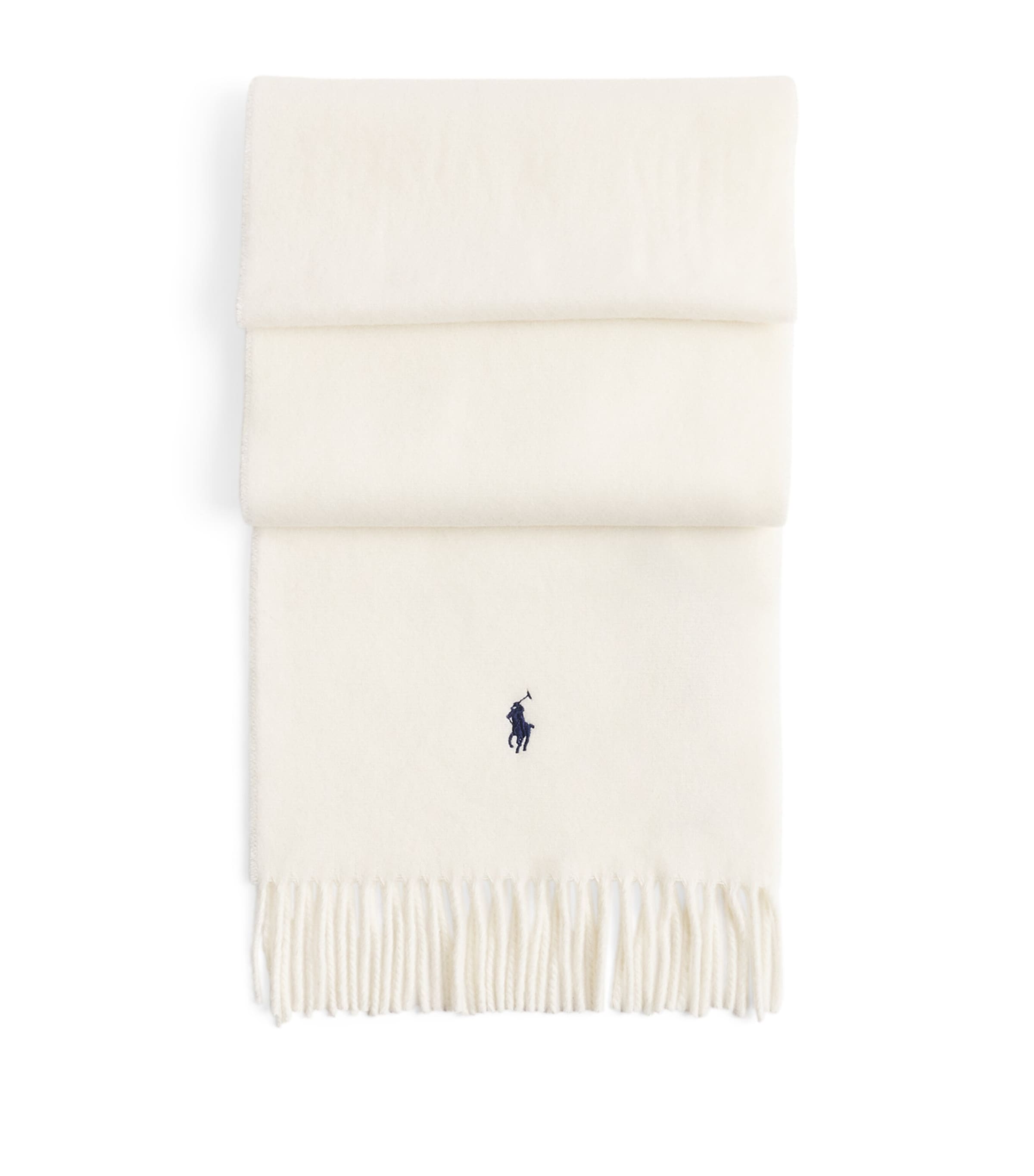 Polo Ralph Lauren Wool Polo Pony Scarf In White