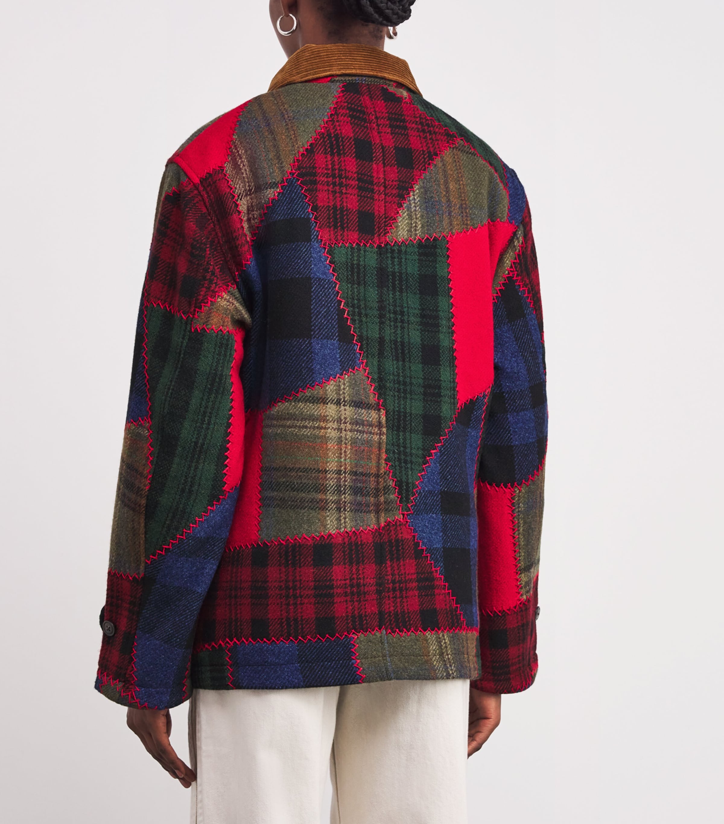 Wool-Blend Patchwork Chore Jacket MULTI PATCHWORK Image 4