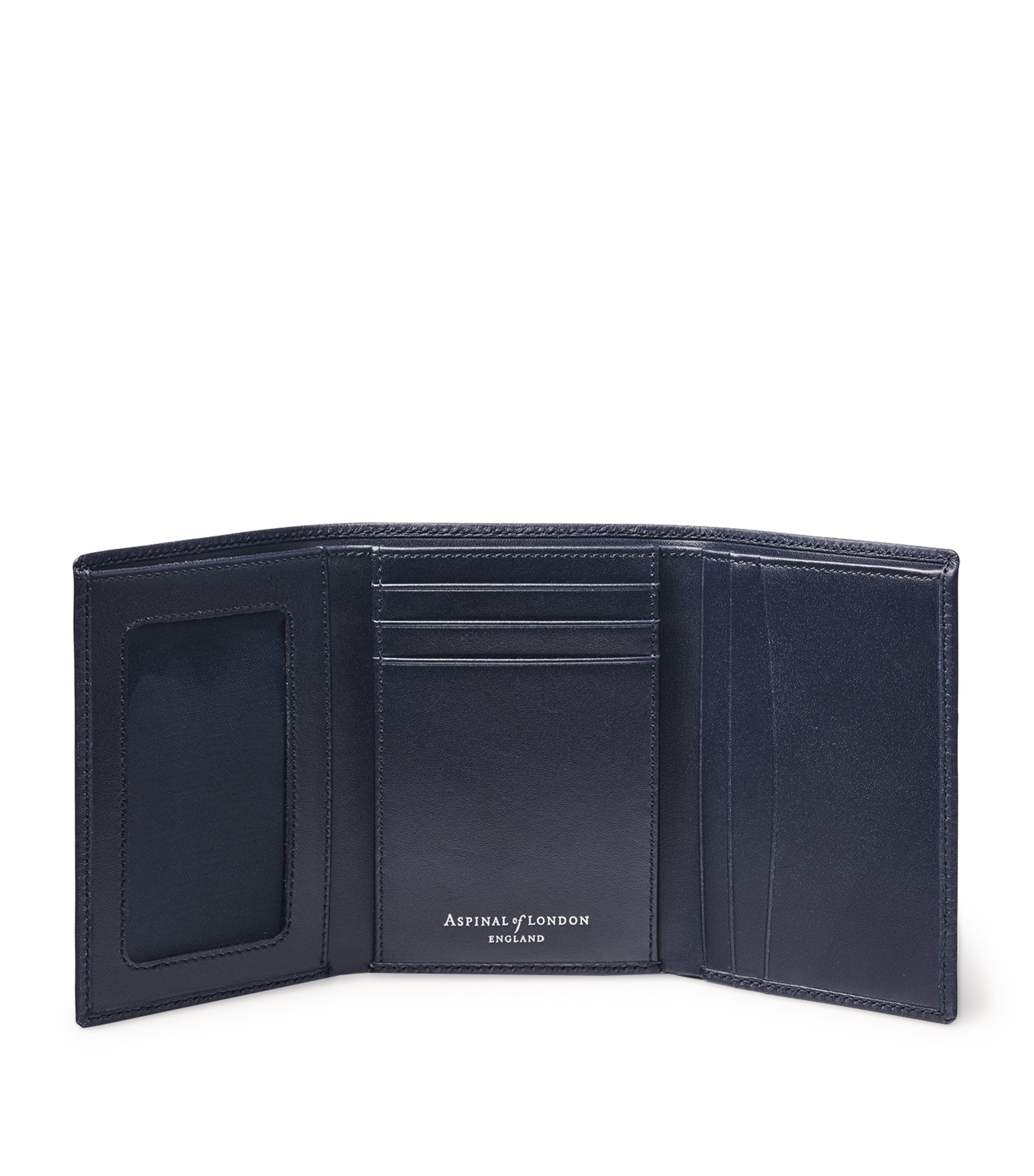 Leather Wallet NAVY Image 3
