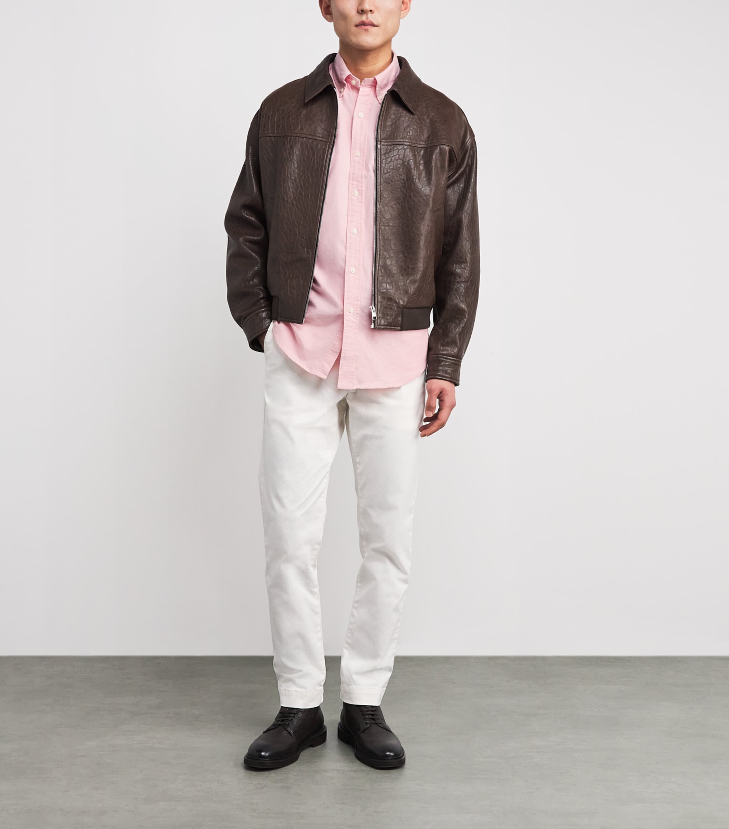 Polo Ralph Lauren Mens Cotton Polo Pony Oxford Shirt Pink Image 2
