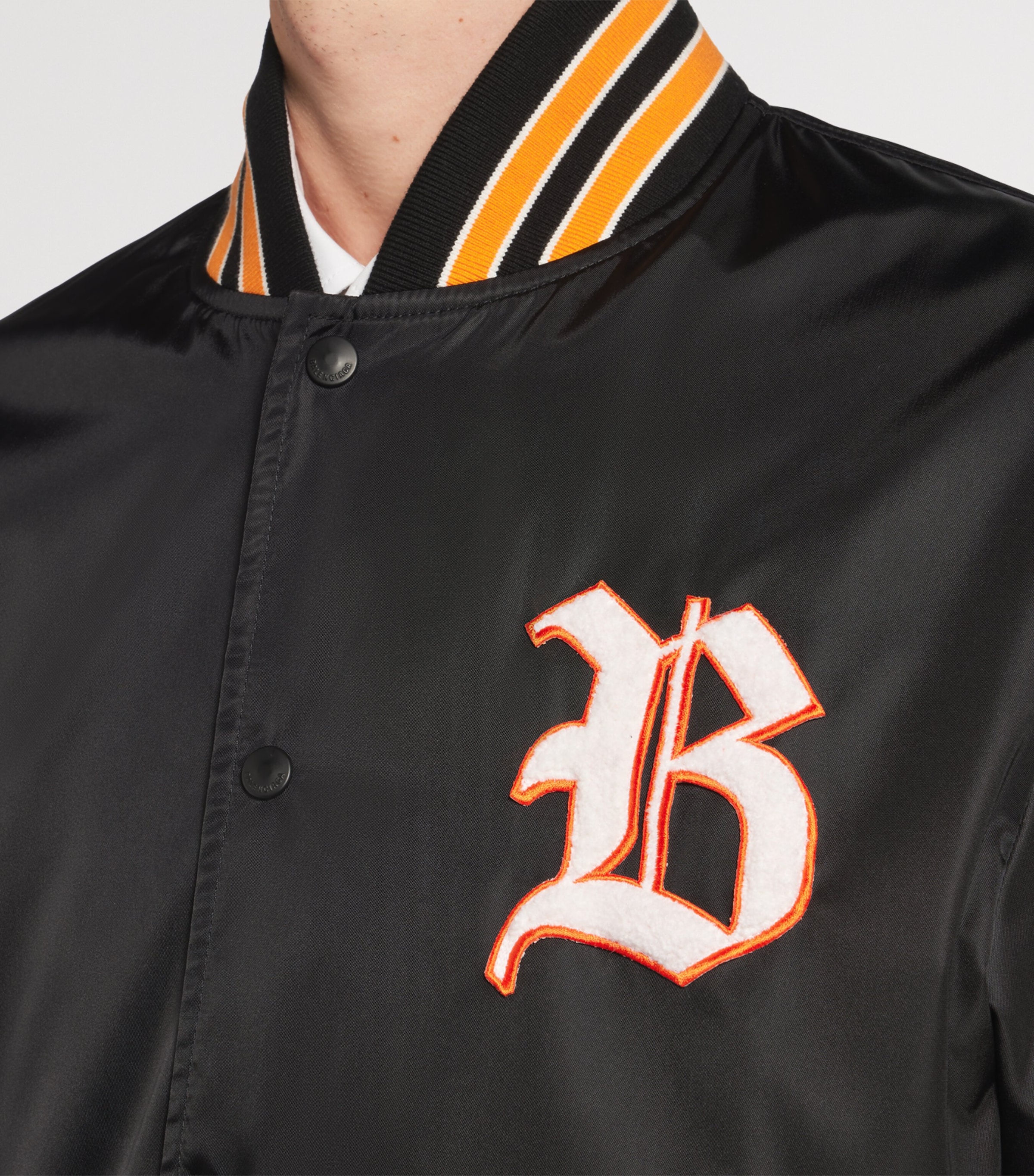 Balenciaga Mens Satin Varsity Jacket Image 6