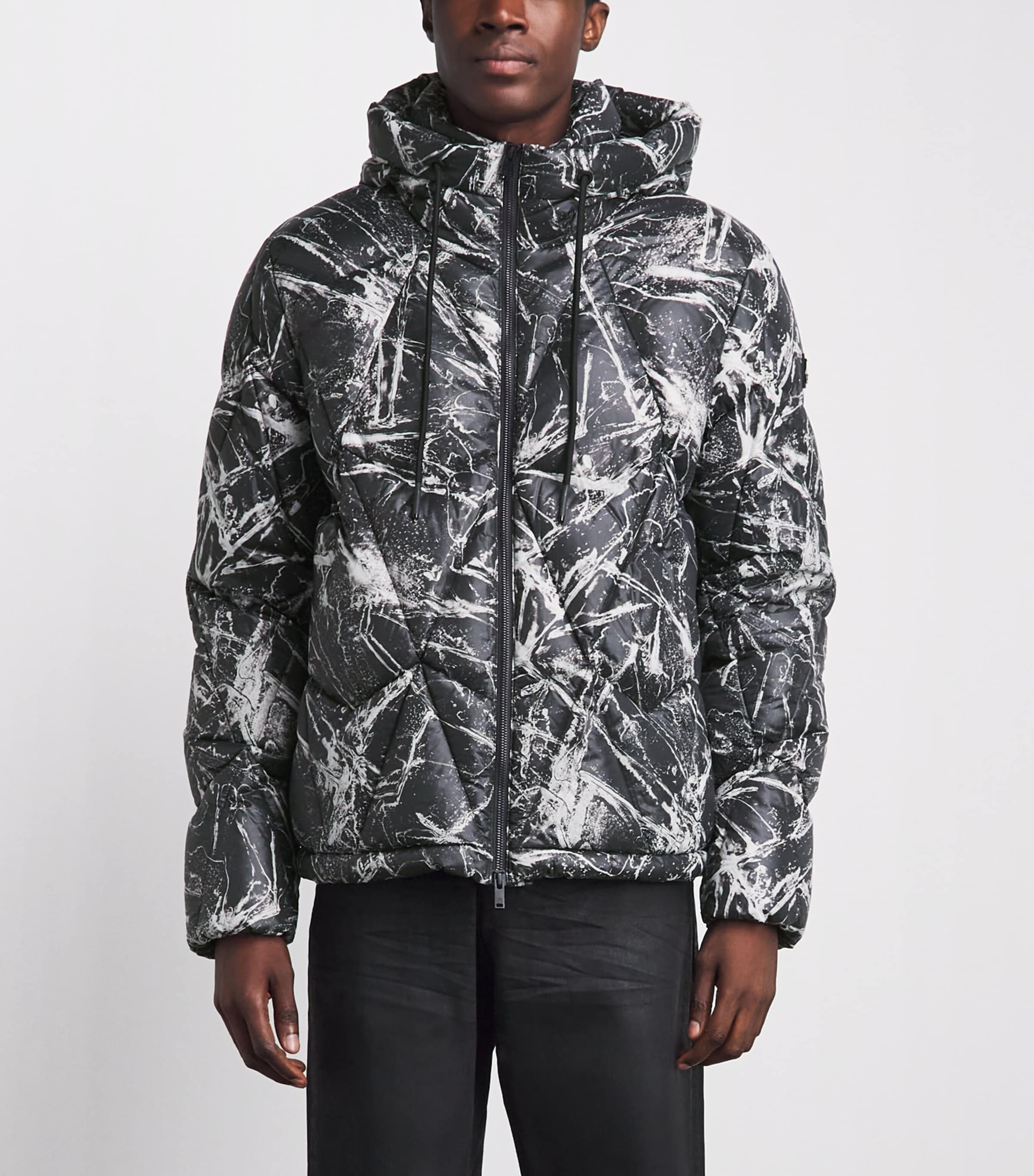 Moose Knuckles Mens Down Iceberg Quilted Jacket Icebreak Aop Image 4