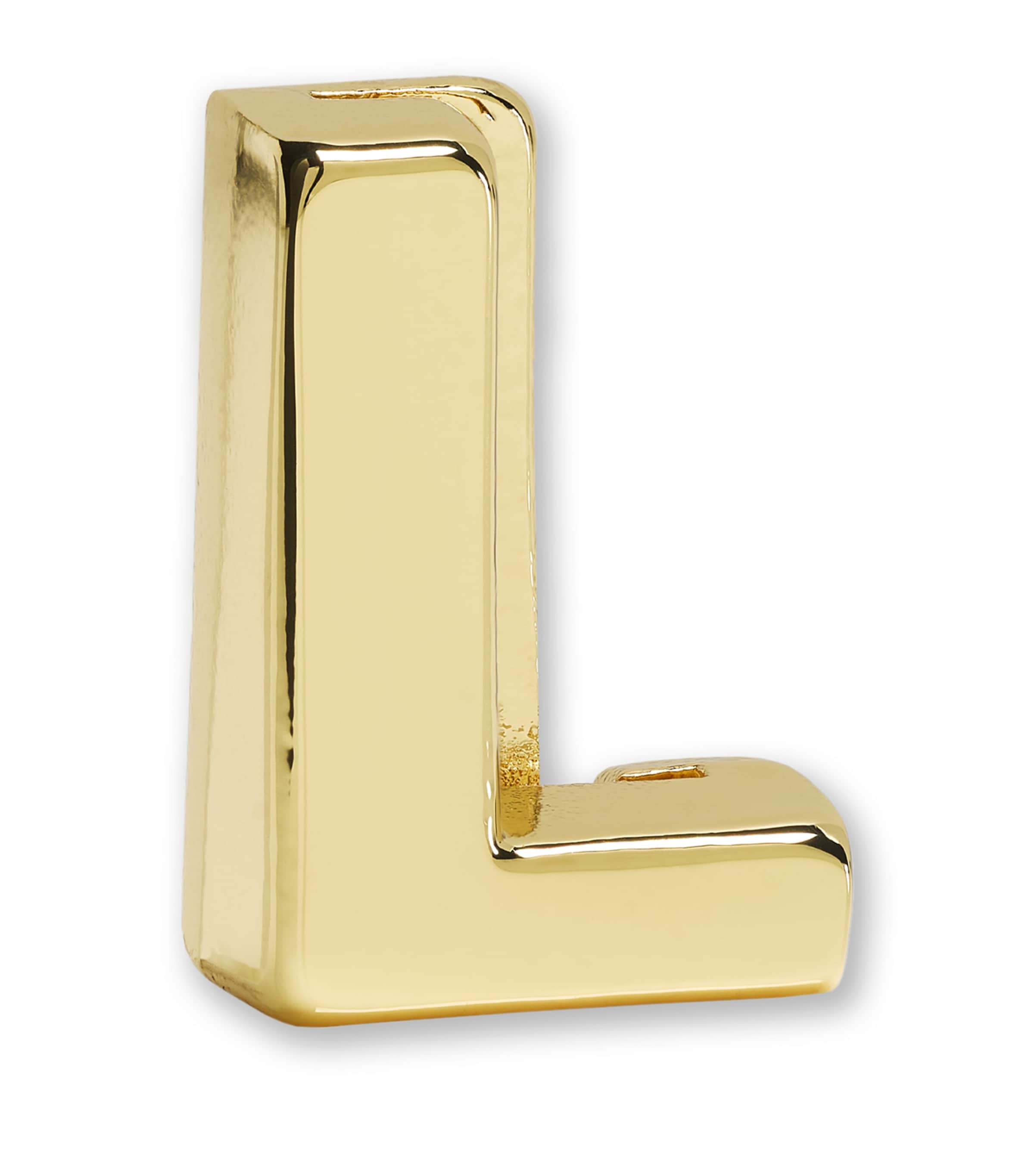 Gold-Plated L Notebook Charm GOLD Image 2