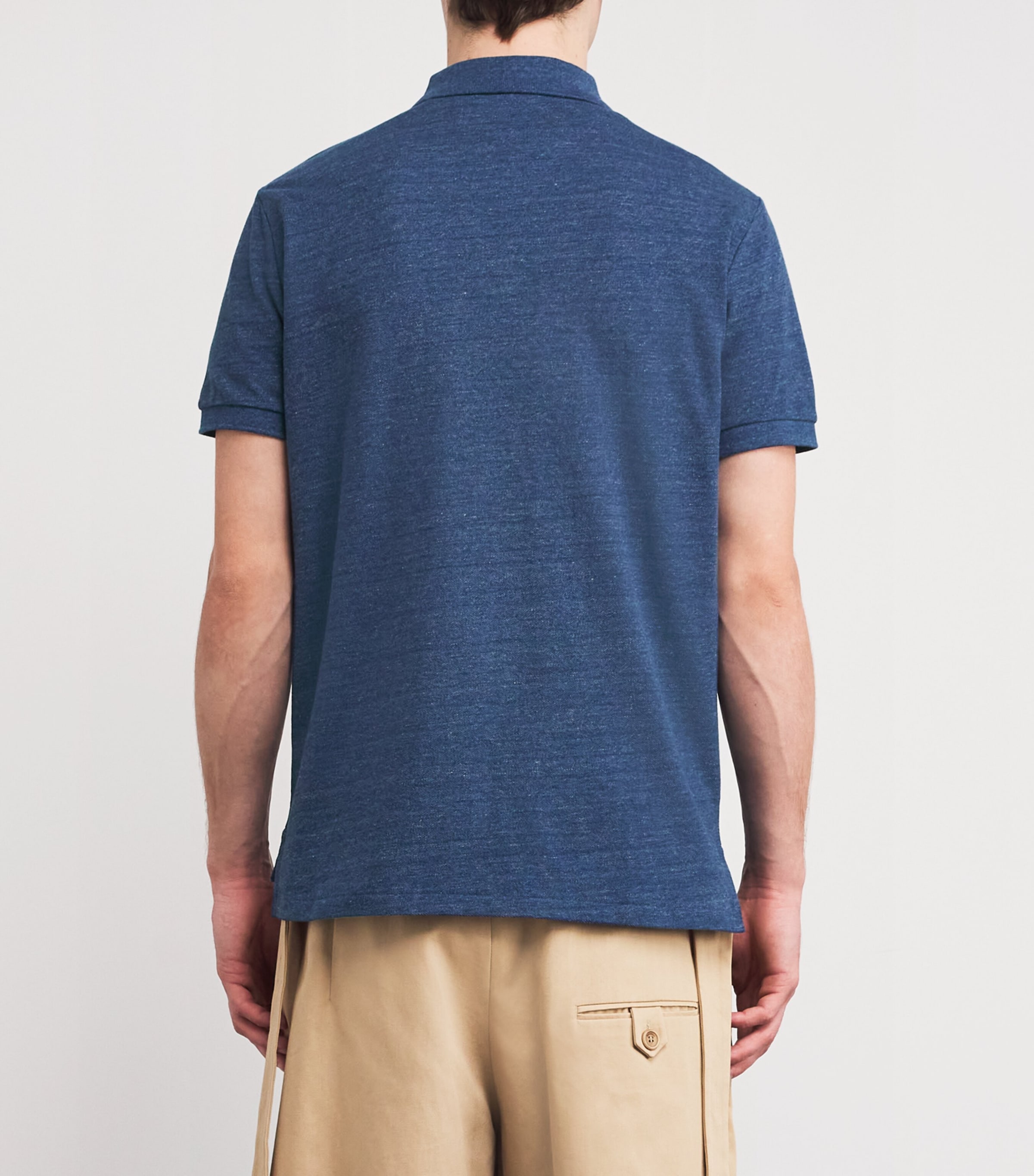 Polo Ralph Lauren Blue Cotton Mesh Custom-Fit Polo Shirt | Harrods UK