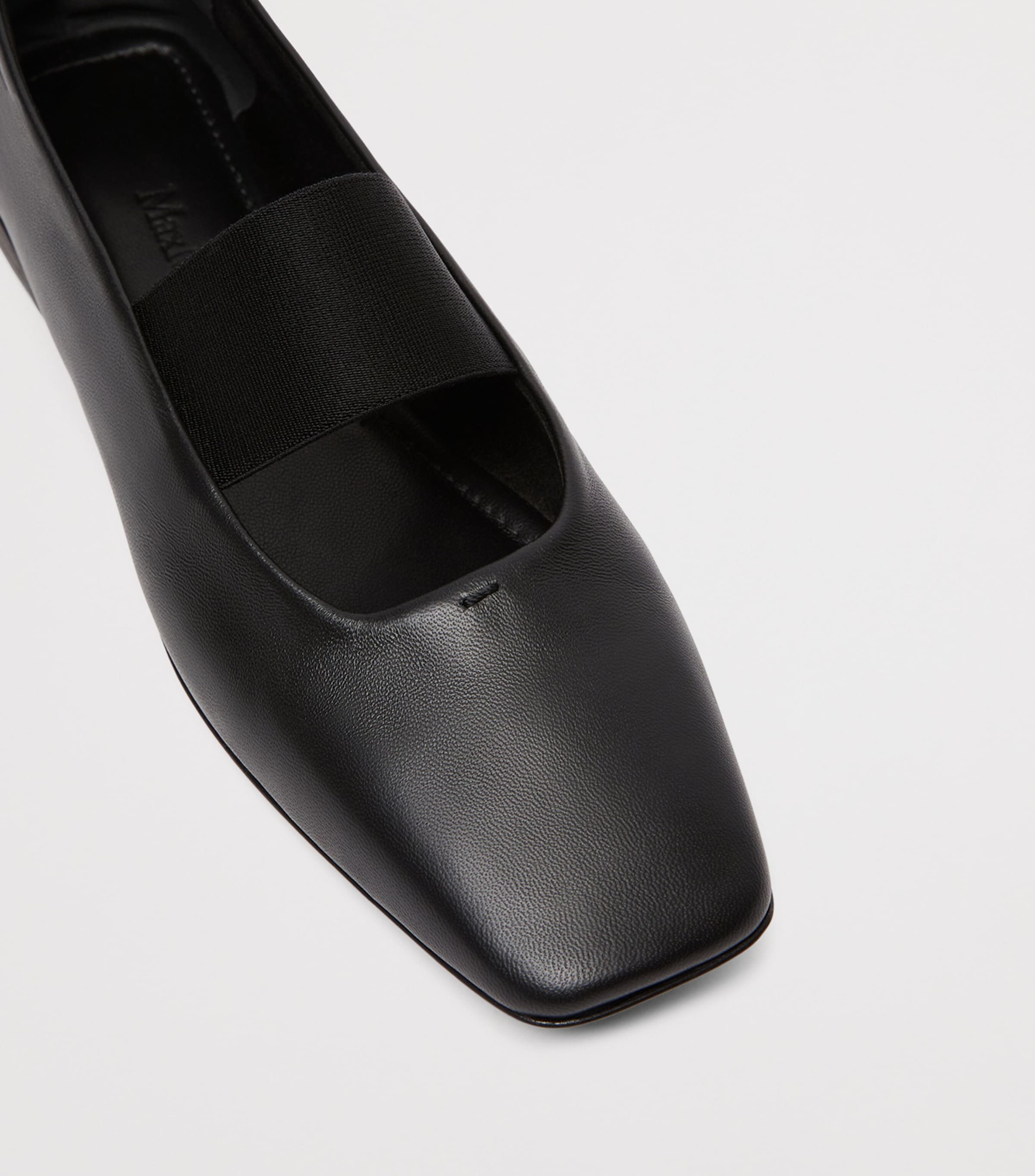 Max Mara Nappa Leather Ballet Flats Black Image 5