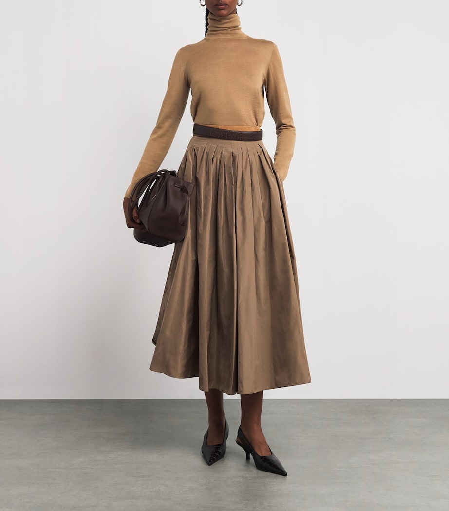 Virgin Wool Rollneck Sweater CAMEL Image 2