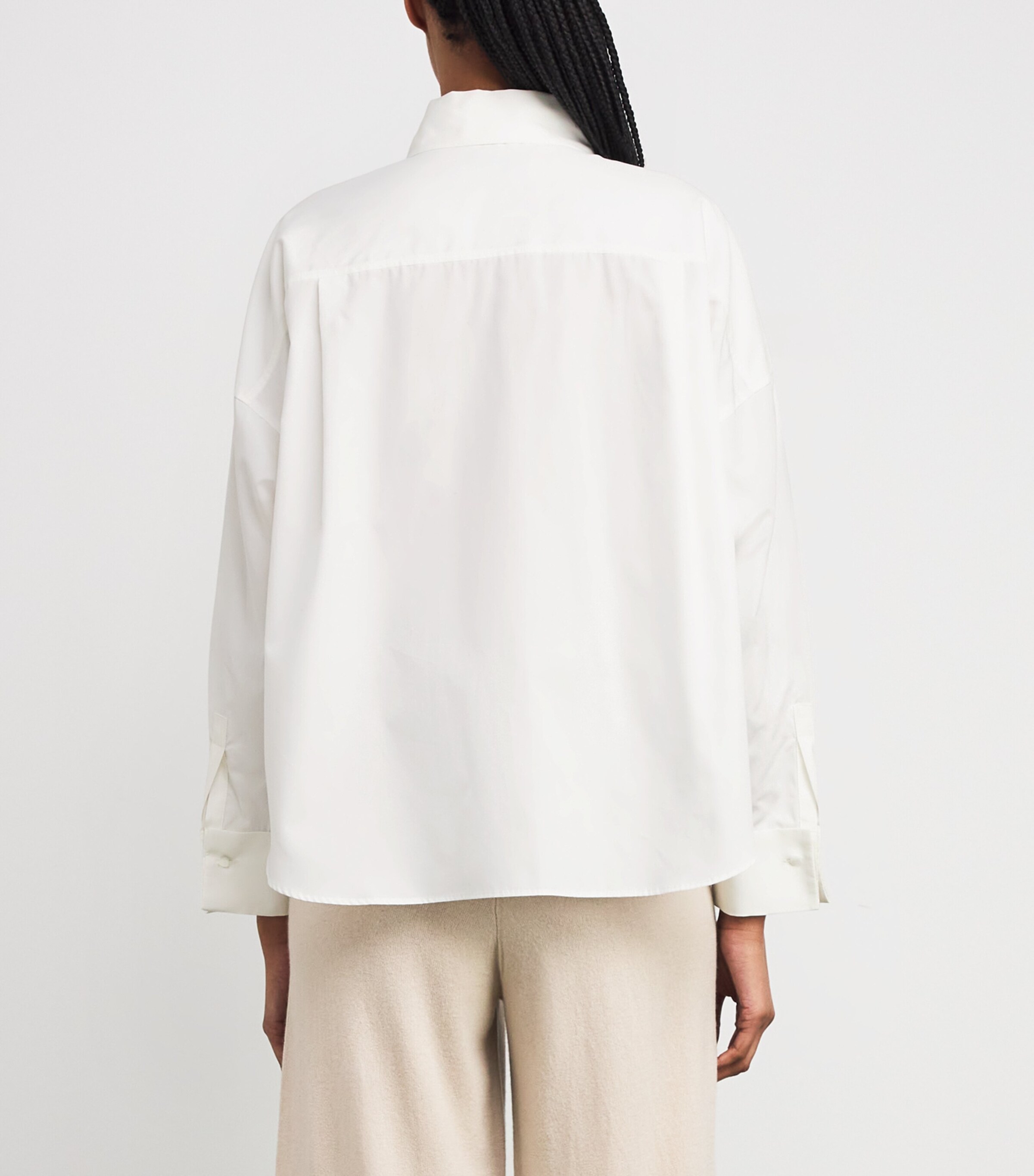 Cotton Embroidered Shirt WHITE Image 4