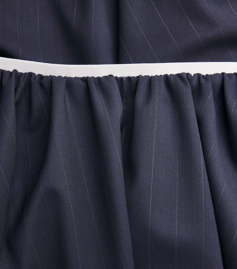 Wool-Blend Pleated Midi Skirt NAVY Image 5