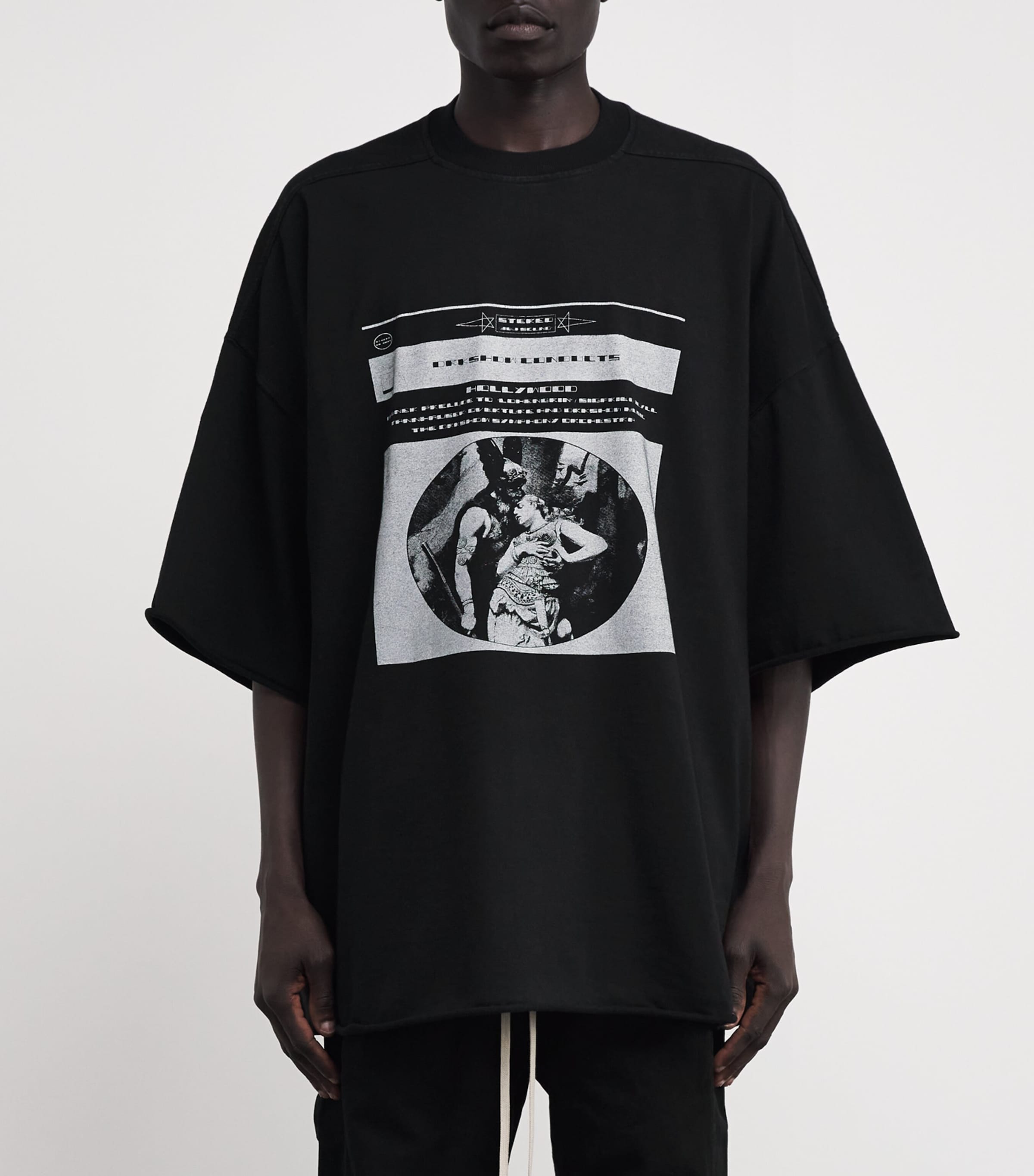 Rick Owens Blue DRKSHDW Cotton Hollywood Tommy T-Shirt