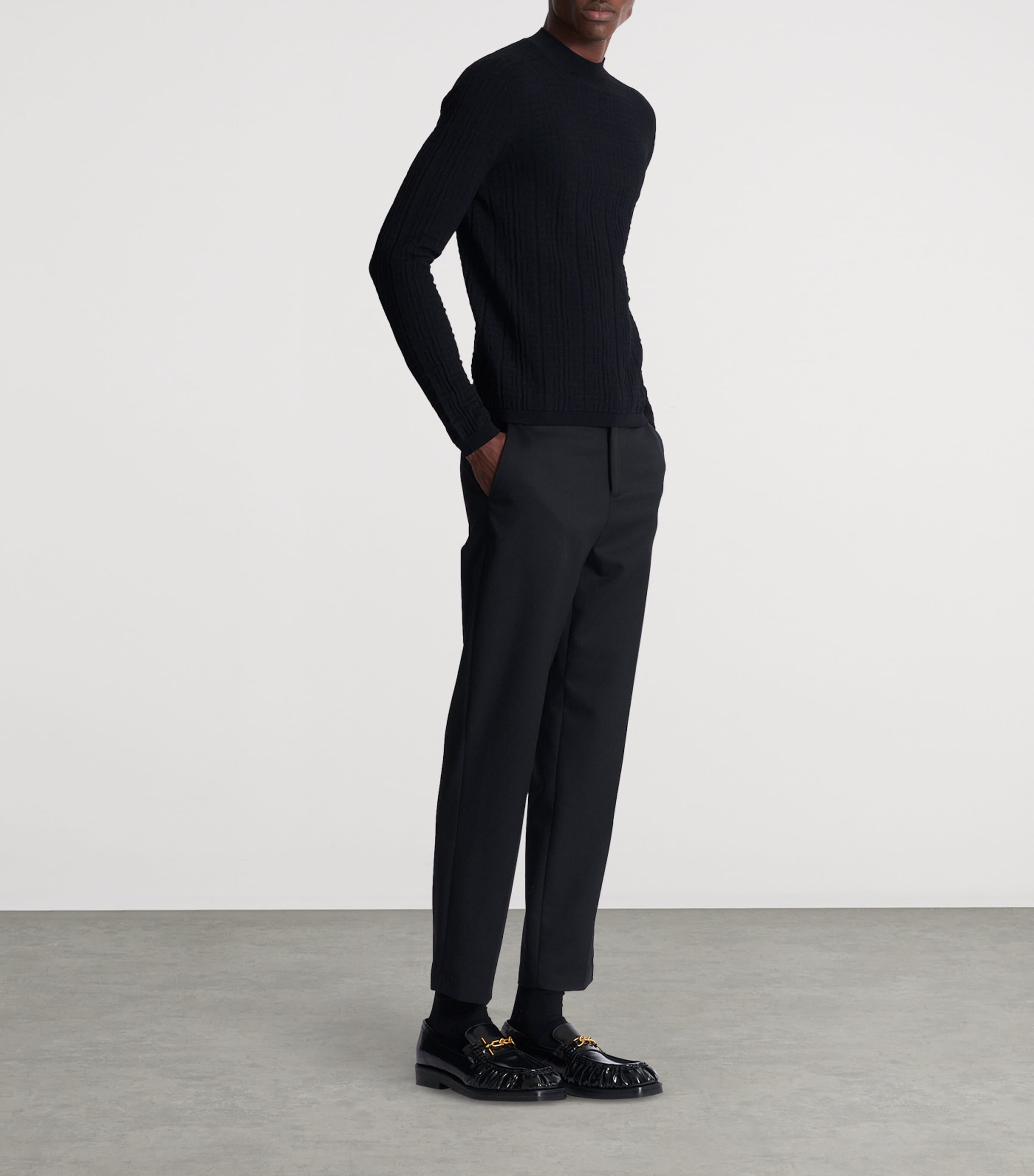 Silk-Cotton PB Sweater EAB NOIR/BLANC Image 3