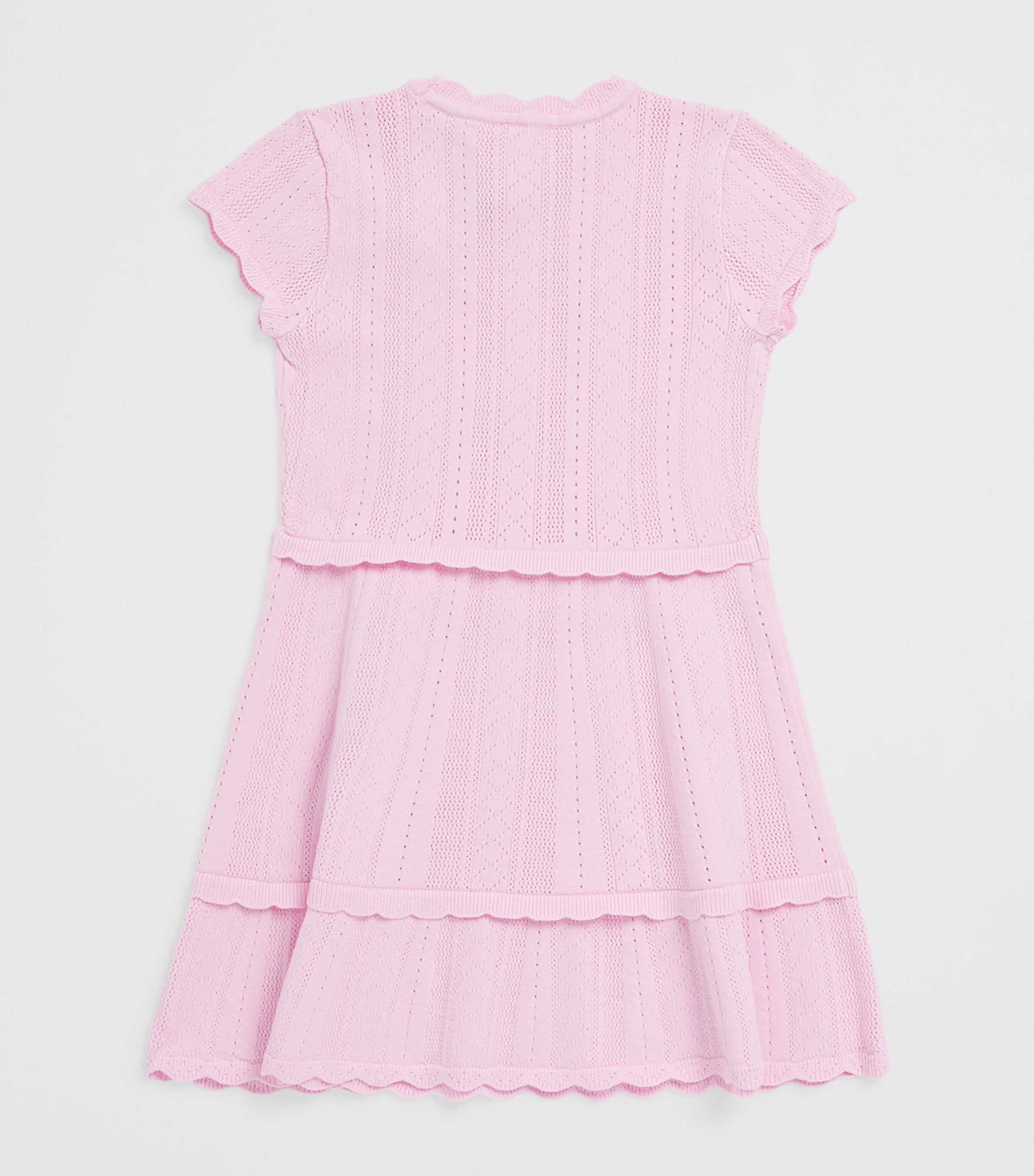 LoveShackFancy Knitted Pointelle Jovie Dress (7-14 Years) Cfspkcndy Floss Pnk Image 2