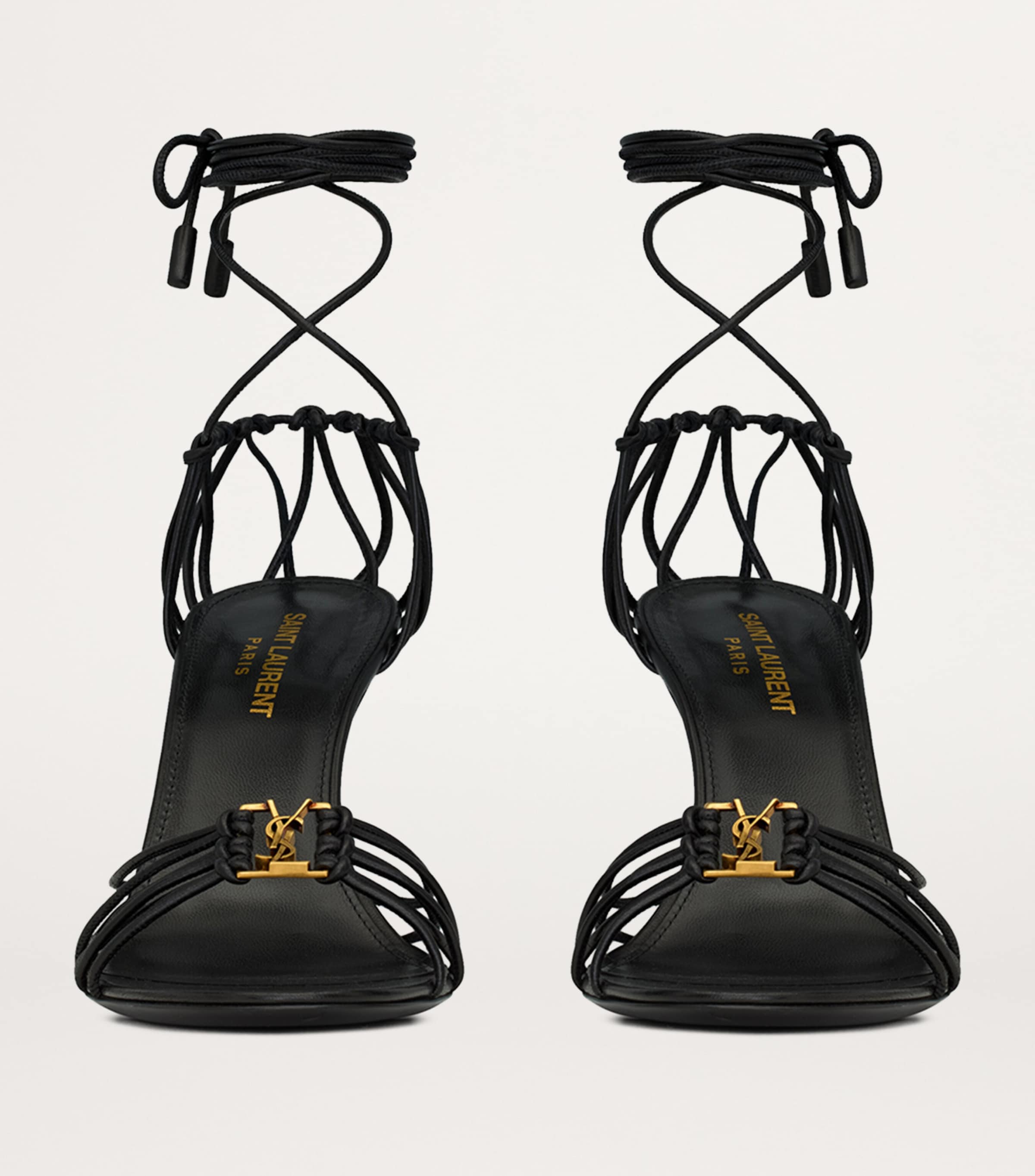 【Saint Laurent】バビロンヒールサンダル 90 Saint Laurent Leather Babylone Sandals 90 | Harrods HK