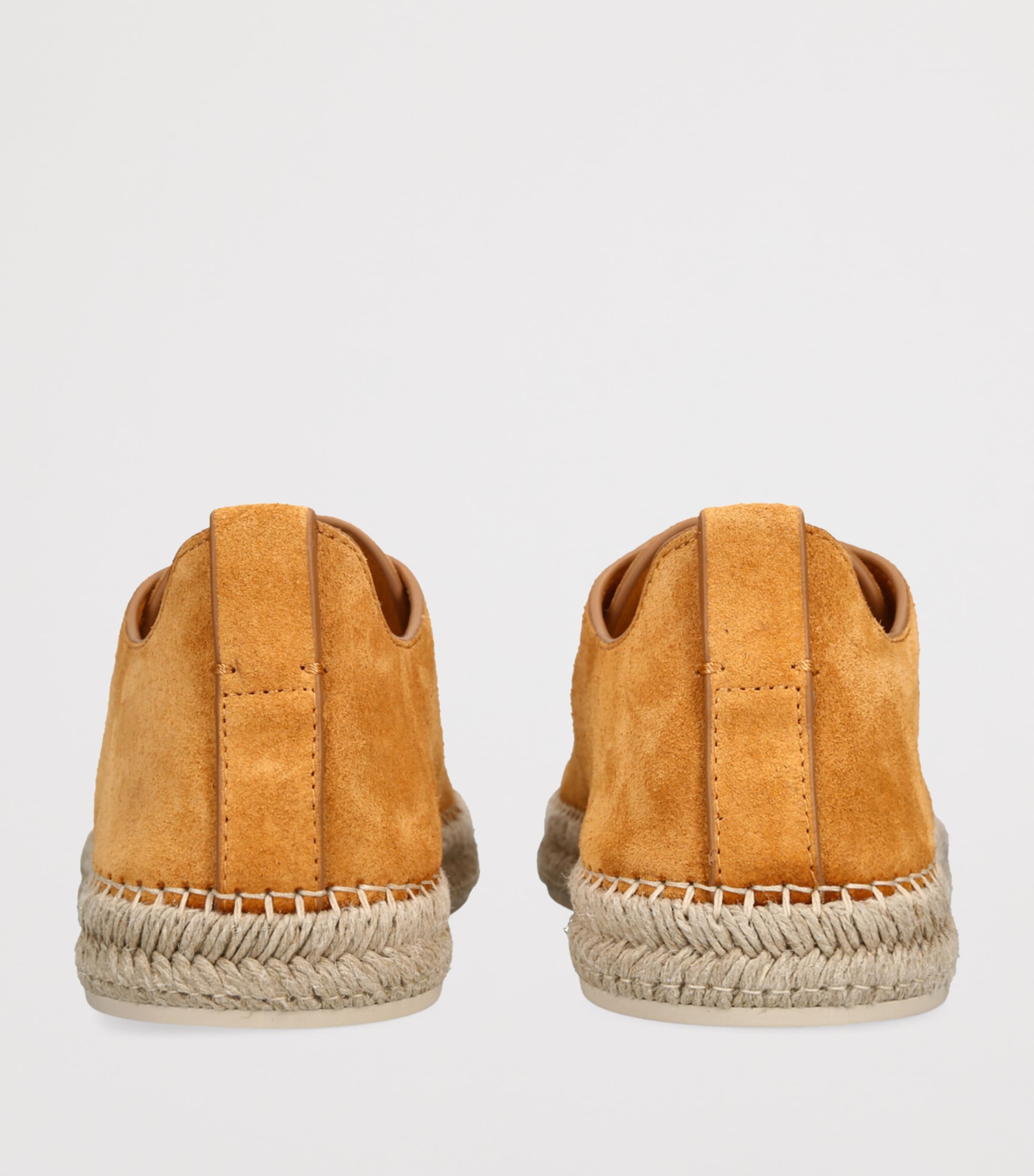 Suede Triple Stitch Espadrilles MUSTARD Image 2