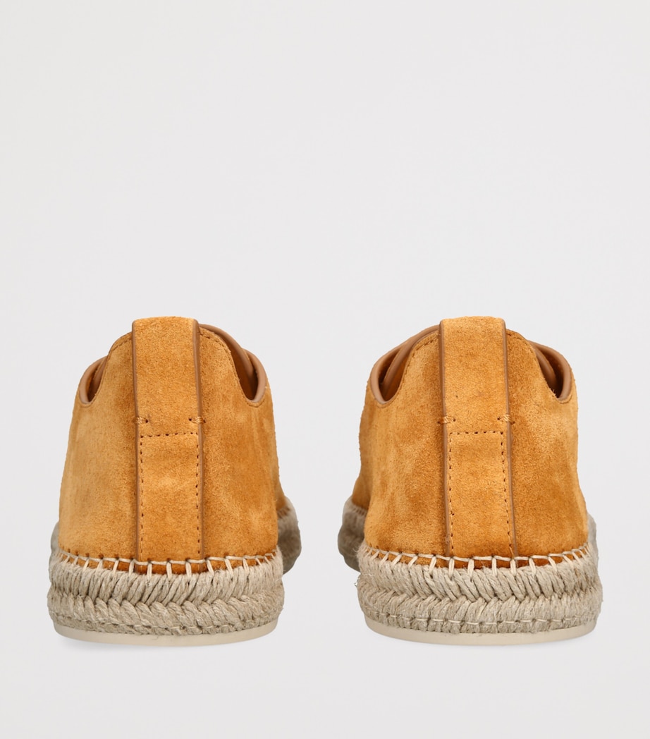 Suede Triple Stitch Espadrilles MUSTARD Image 2